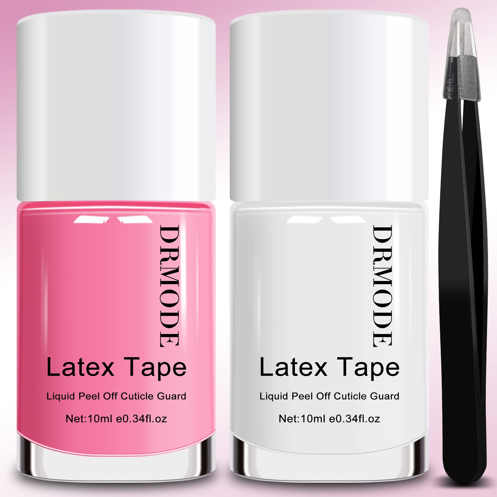 DRMODE Fast-Drying Liquid Latex for Nails - Peel Off Nail Polish Barrier & Cuticle Protector - Perfect for Nail Art, Stamping, and Manicures (Use with Tweezers for Precision) - Ideal for Salon Professionals & DIY Nail Enthusiasts