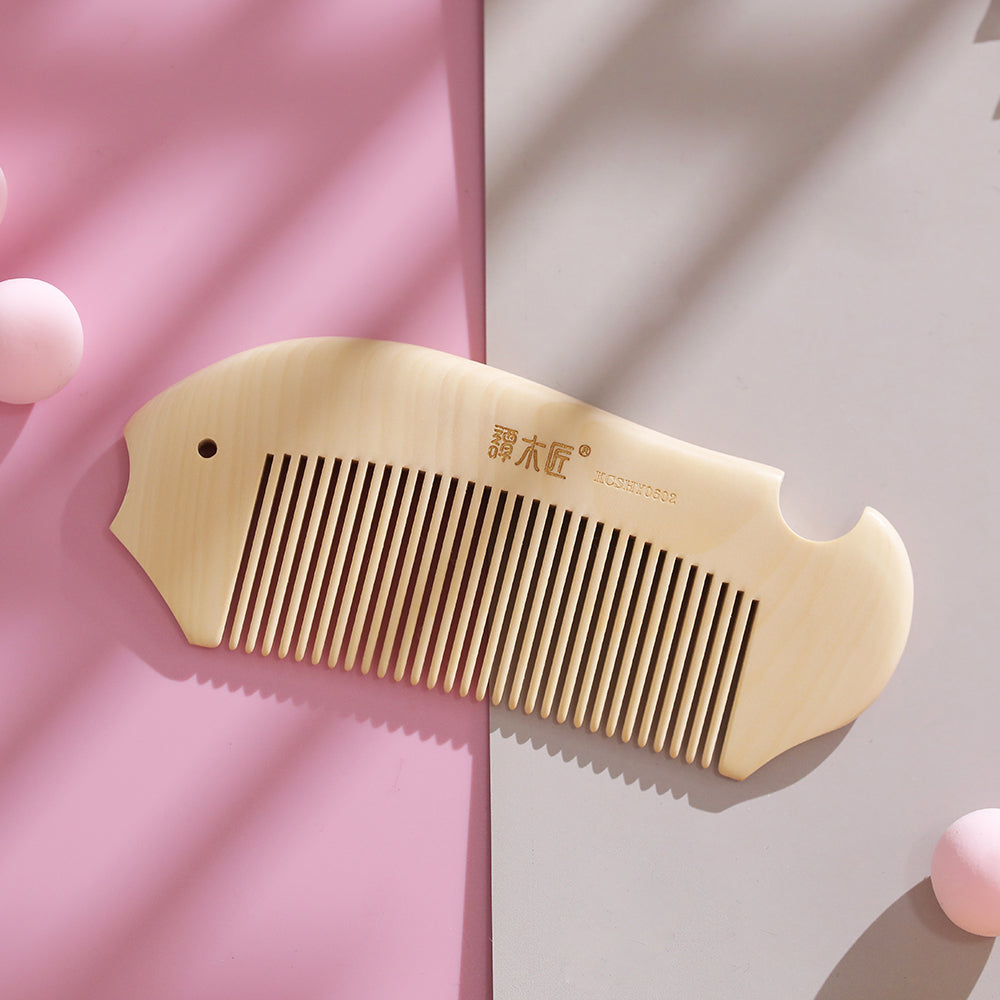 Handmade Natural Wood Hair Comb for Women & Men - Eco-Friendly Detangling & Styling for Healthy Hair - Perfect for Daily Use, Travel & Gifts