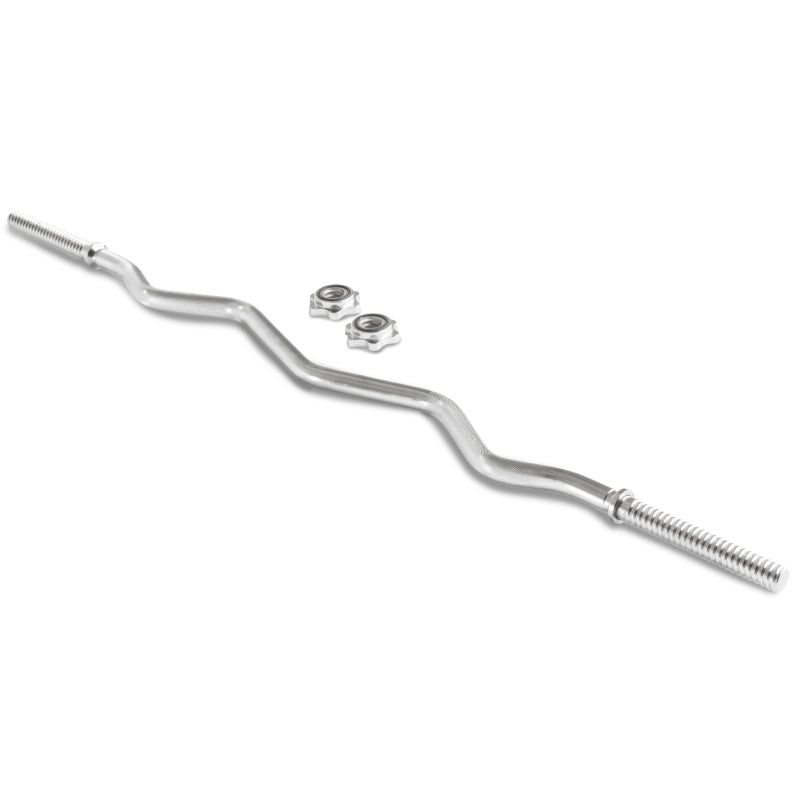 Weider EZ Spin Lock Curl Bar - Premium Olympic Weight Bar for Bicep & Tricep Workouts - Home Gym & Strength Training Equipment