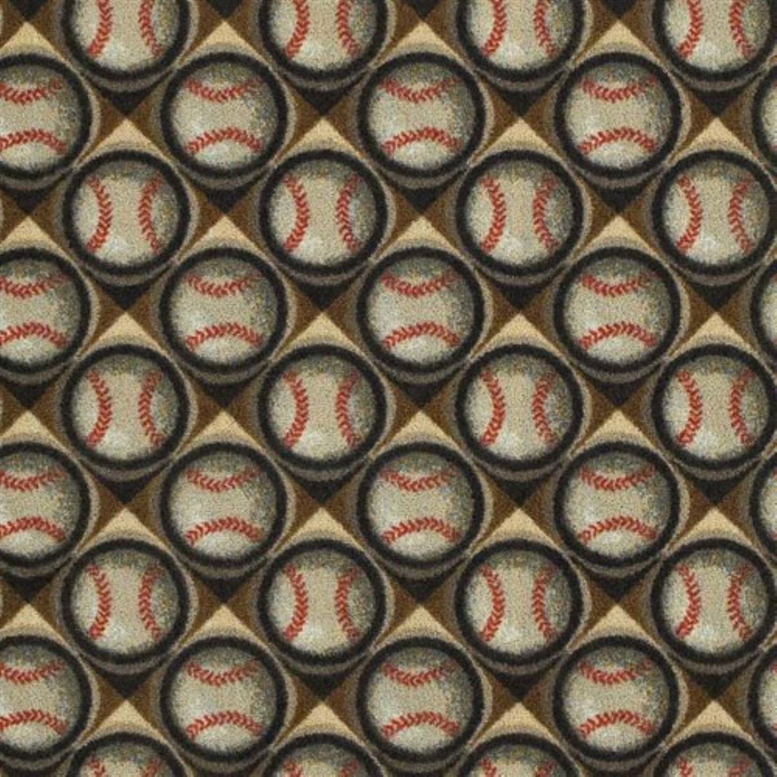 Joy Carpets Sports Fan Bases Loaded Area Rug - Clear Skies Design | Non-Slip Kids Room & Game Room Rug for Sports Enthusiasts