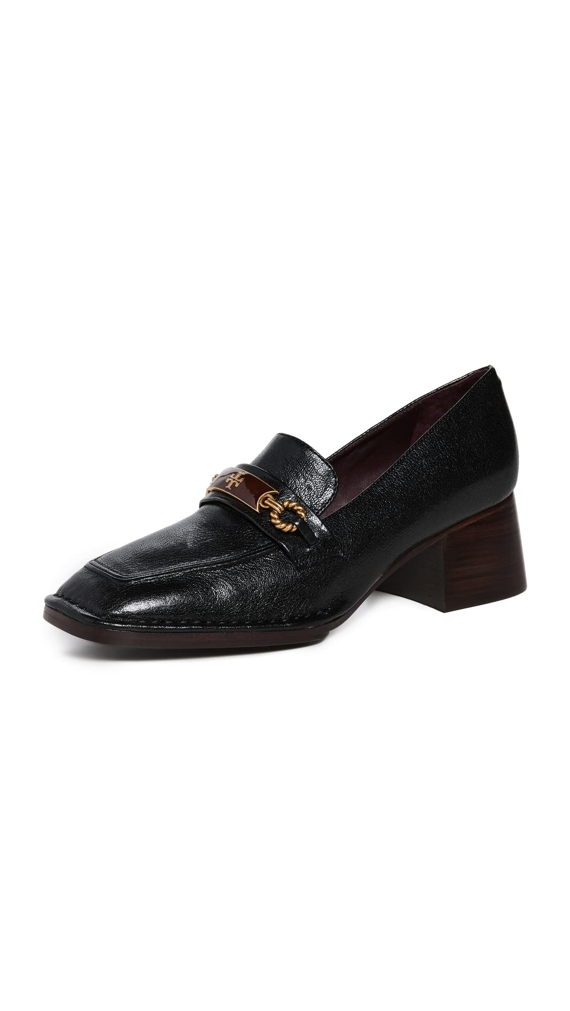 Tory Burch Women's Perrine Heel Loafers - Stylish Leather Slip-On Shoes for Work, Office & Dressy Occasions