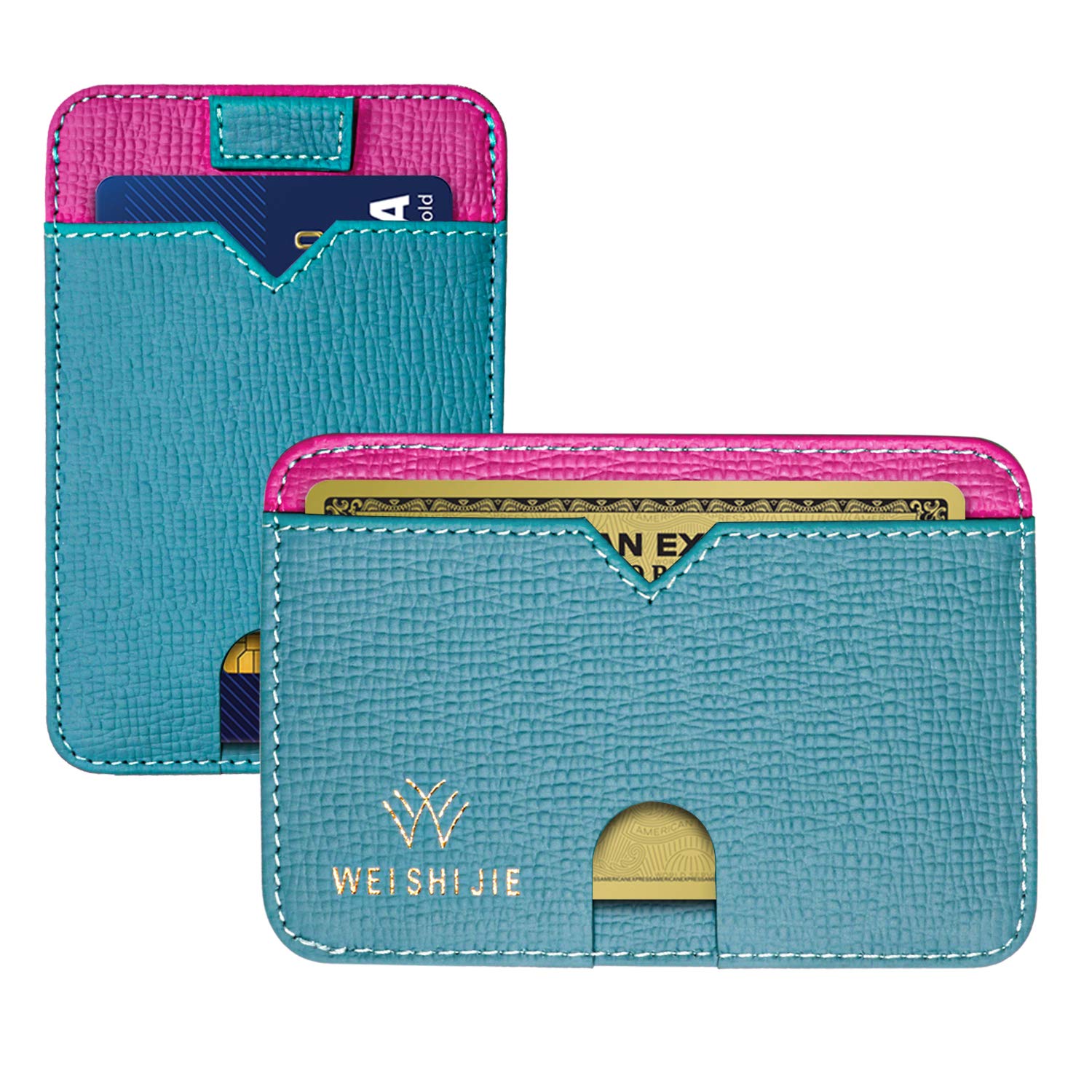 Premium Genuine Leather RFID Blocking Card Holder Wallet for Men & Women - Slim Pocket Size for Credit Cards, ID & Cash - Perfect for Travel, Business & Everyday Use