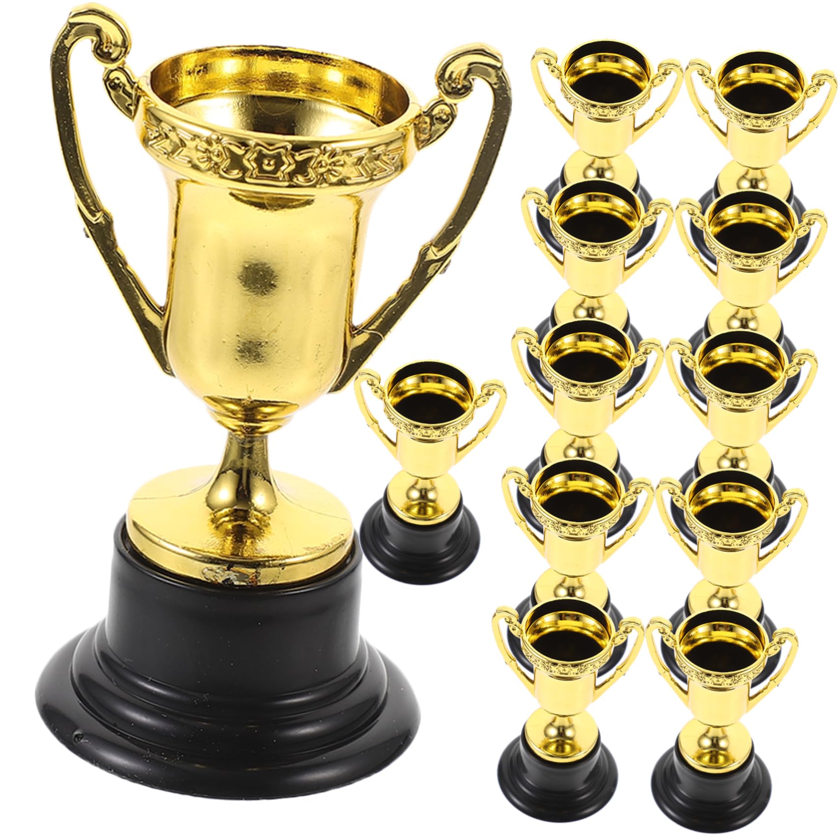 Kisangel Kids Trophy Cups & Awards - Plastic Reusable Party Favors for Girls, Golf Tournaments & Achievement Celebrations - Perfect for Birthday Parties, Sports Events & School Rewards