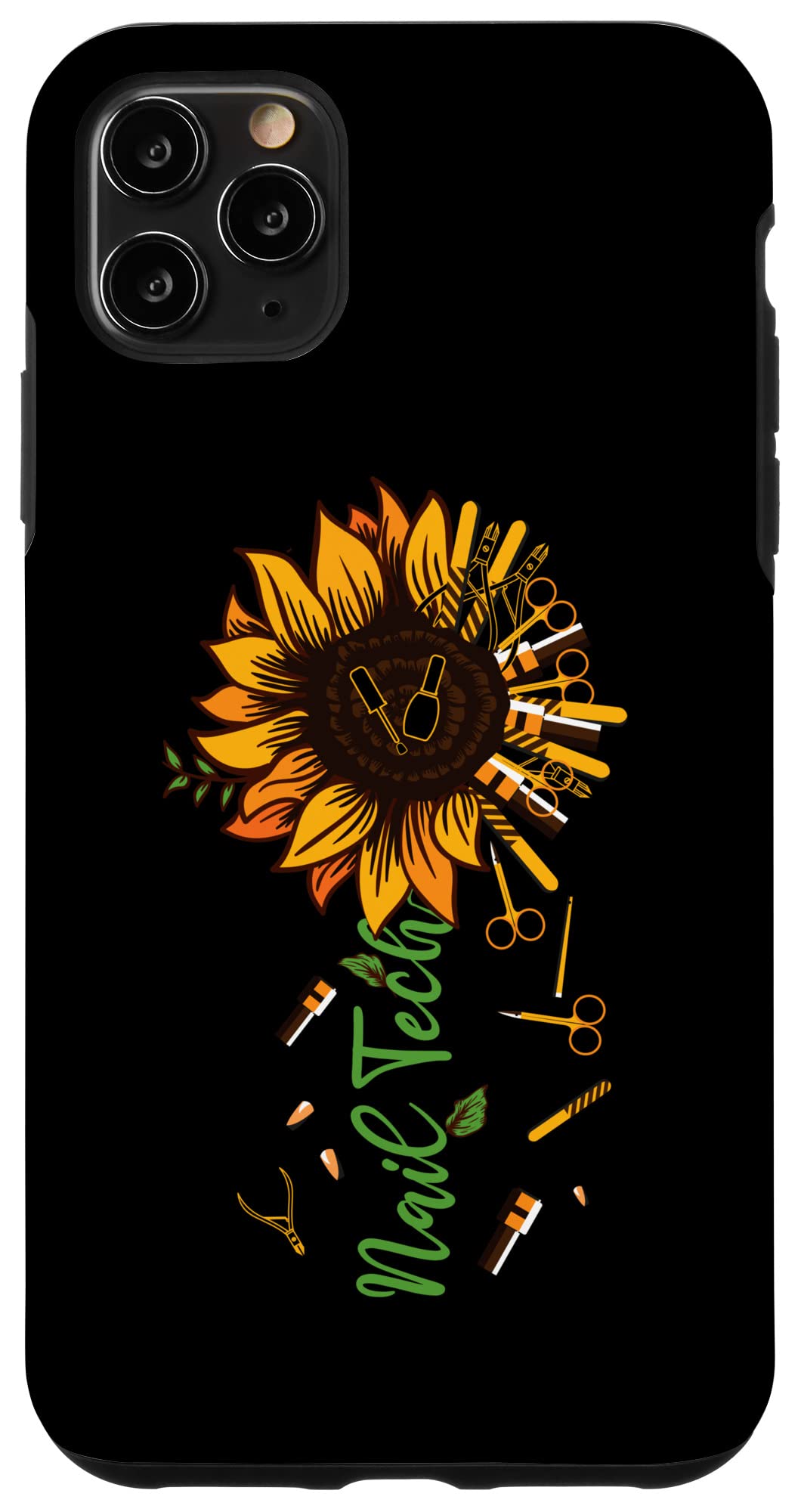 iPhone 11 Pro Max Case - Funny Sunflower Nail Tech Design for Manicurists & Salon Owners - Perfect for Nail Artists, Beauty Professionals & Fashion Lovers