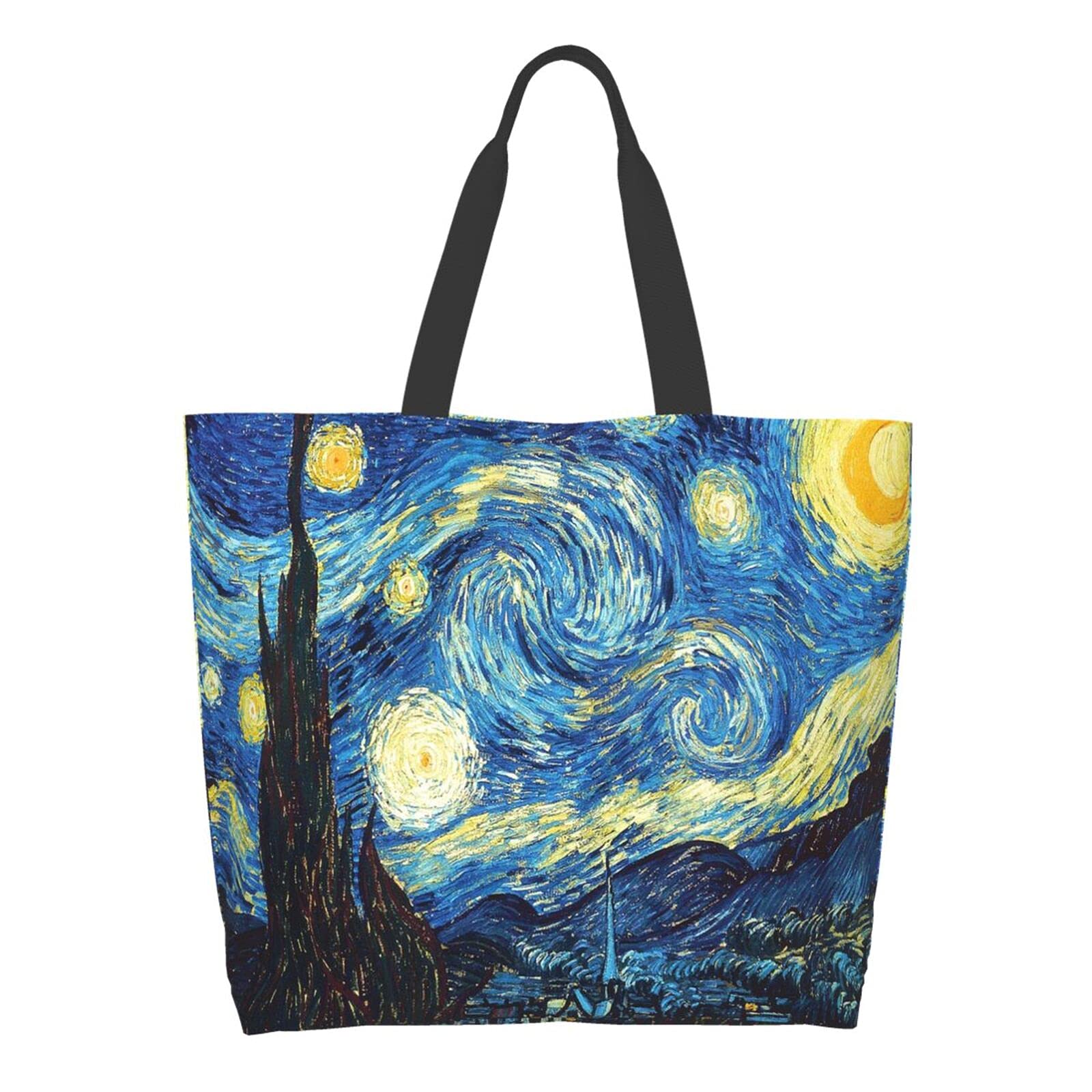 B TREE Elephant Canvas Tote Bag - Large Women's Casual Shoulder Bag with Sunset Elephant Design - Perfect for Shopping, Grocery, Beach & Everyday Use