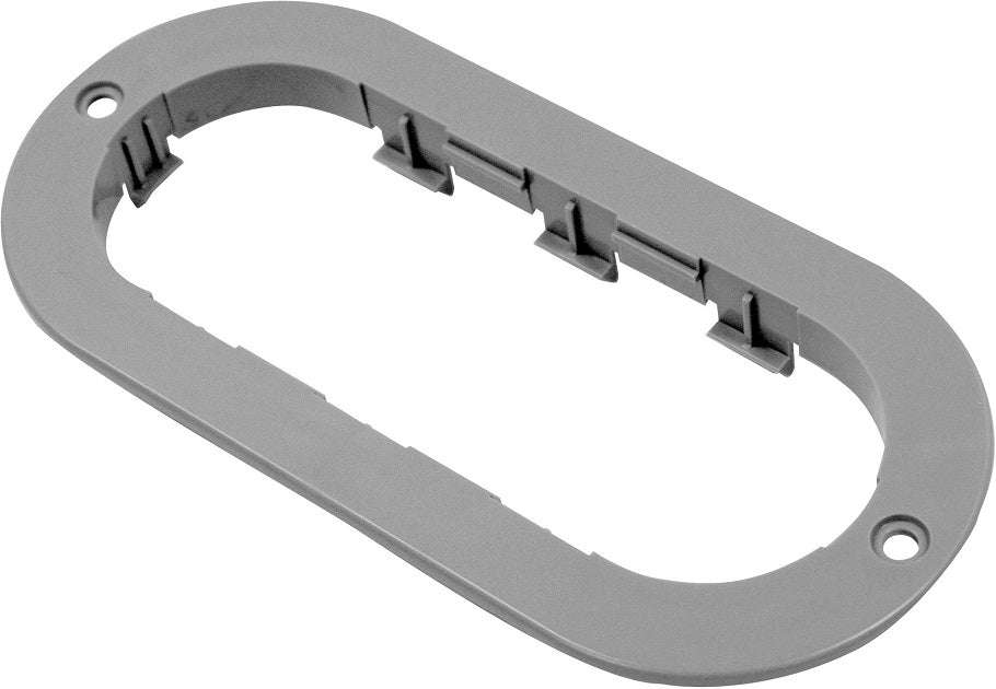 6-1/2 Inch Gray Grommet for Oval Recessed Lights - Bulk Pack (10-Piece) - Perfect for Home Lighting Installation and Ceiling Fixture Projects
