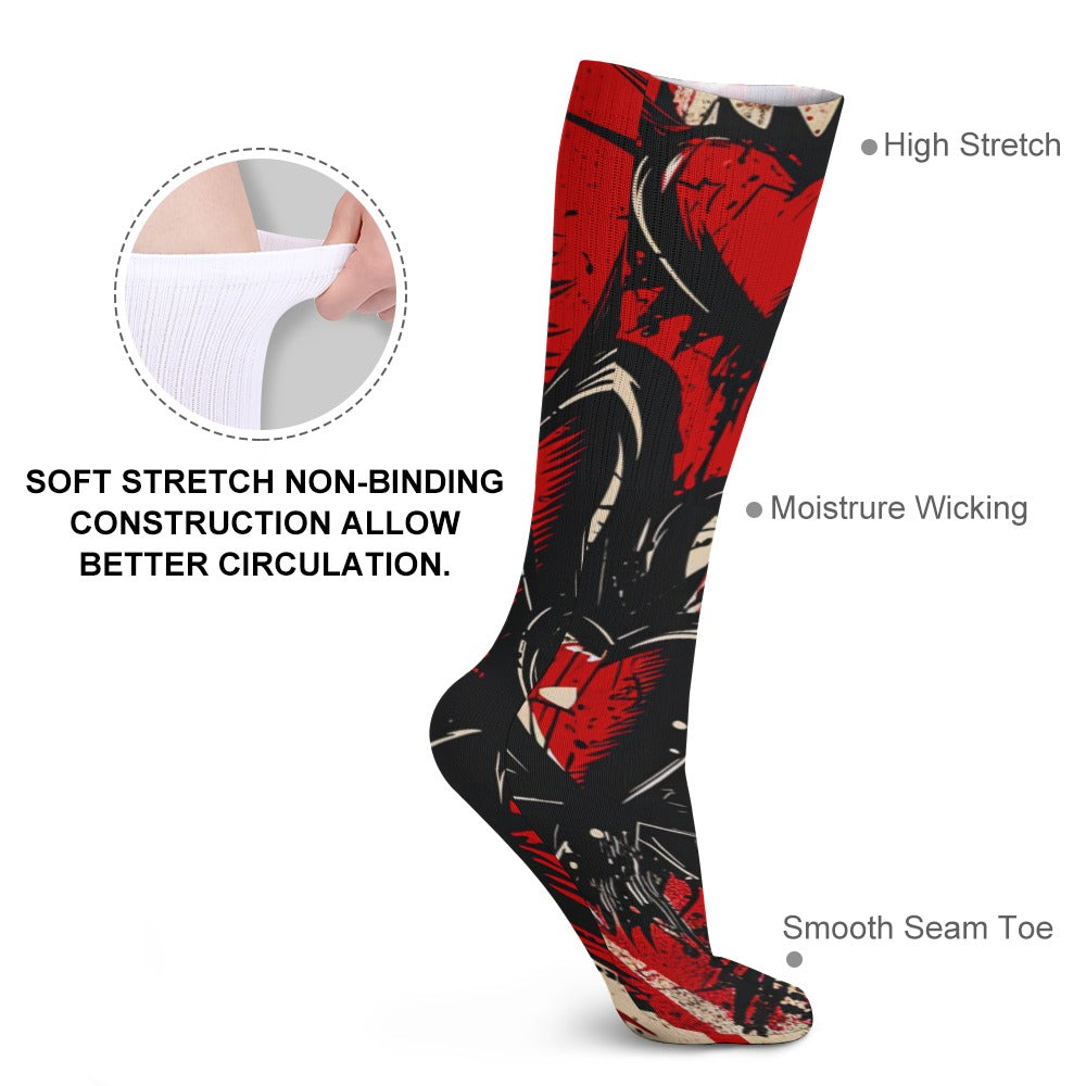 Punk Hearts Breathable Stockings (5 Pack) - Comfortable & Stylish Tights for Women, Perfect for Daily Wear, Parties, and Cosplay