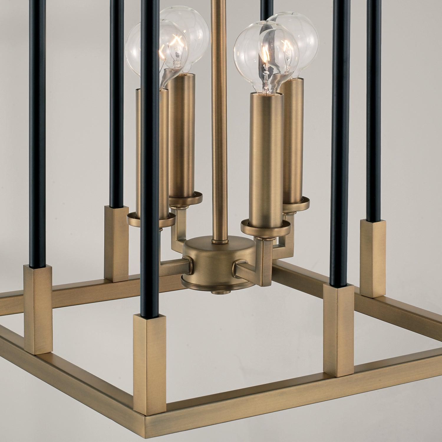 Capital Lighting Four Light Foyer Pendant - Modern Chandelier for Entryway, Hallway & Dining Room - Elegant Ceiling Light Fixture for Home Decor