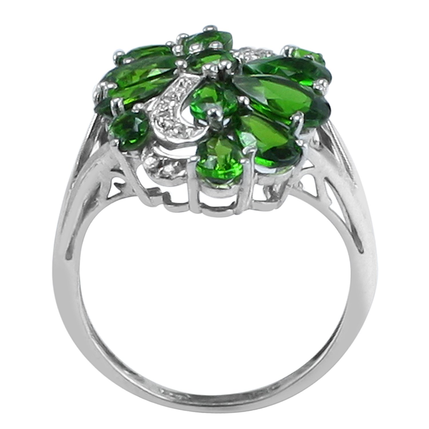Natural Chrysoprase Gemstone 925 Sterling Silver Ring for Women | Untreated Carillon Stone | Elegant Birthday Gift & Everyday Jewelry for Work & Special Occasions