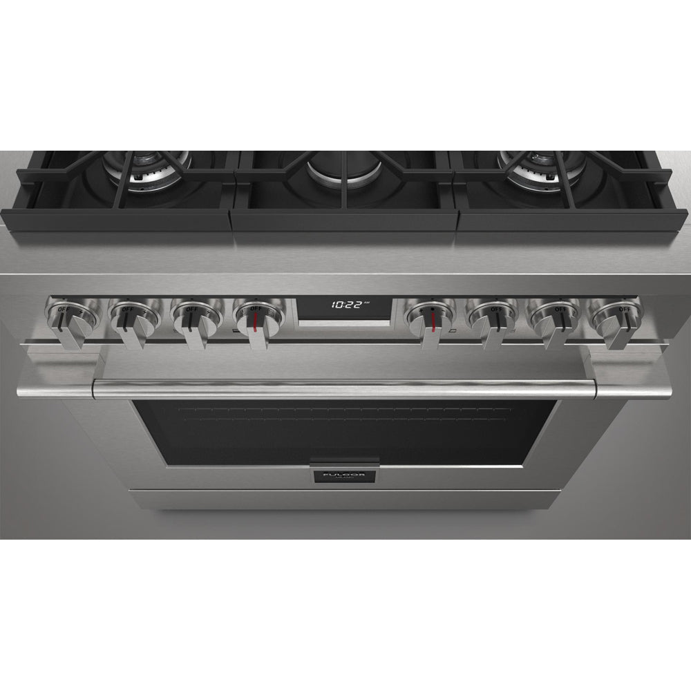 Fulgor Milano 36-inch 400 Series Accento Dual Fuel Range - Stainless Steel (F4PDF366S1) | Professional Gas & Electric Stove for Modern Kitchens