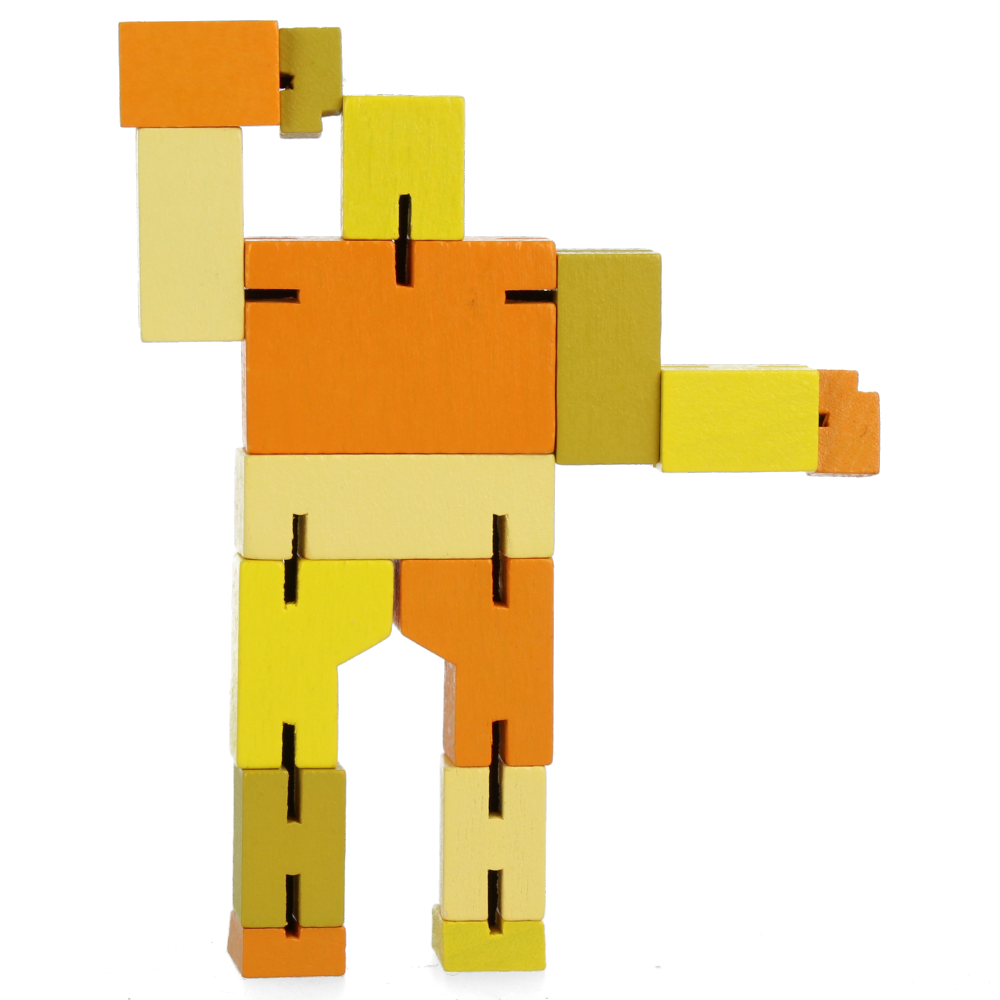Cubebot Micro Yellow Multi - Fun Mini Robot Toy for Kids, Adults, Collectors | STEM Learning, Desk Decor, Stress Relief, Gift Idea