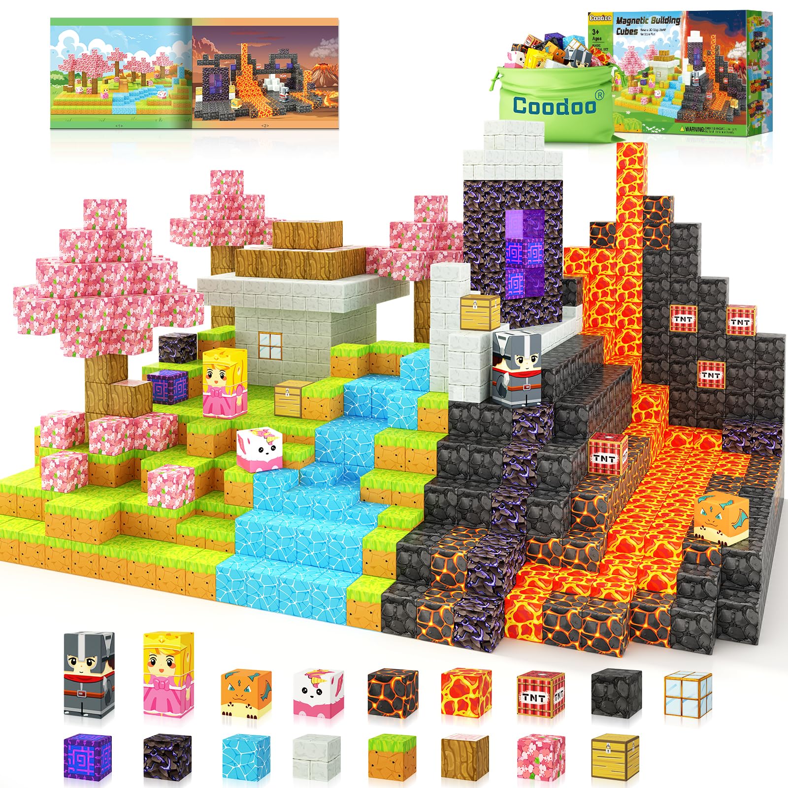 Magnetic Building Blocks 84PCS - STEM Educational Toys for Kids Ages 3+, Creative Construction Set with Magnetic Tiles for Boys & Girls - Perfect for Indoor Play, Preschool Learning & Sensory Development