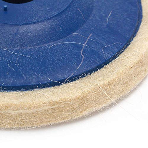 3pcs 4 Inch Wool Buffing Wheel for M.C 2020 Angle Grinder - 100mm Felt Polishing Disc Pad Replacement Parts - Perfect for Metal Polishing, Car Detailing & DIY Projects