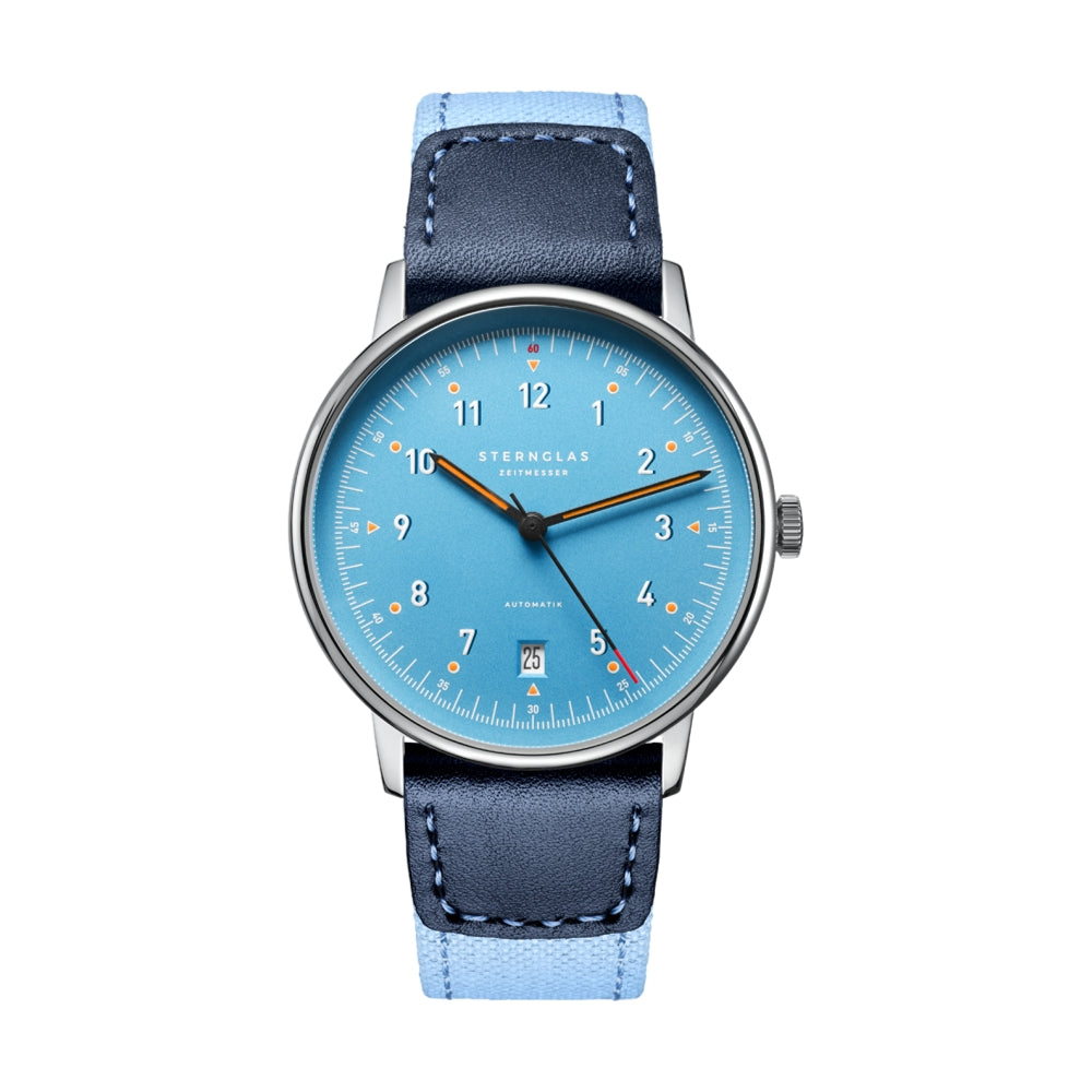 Lumatik 38mm Light Blue Dial Watch with Light Blue Nylon Strap - Perfect for Casual Wear, Outdoor Activities & Everyday Use