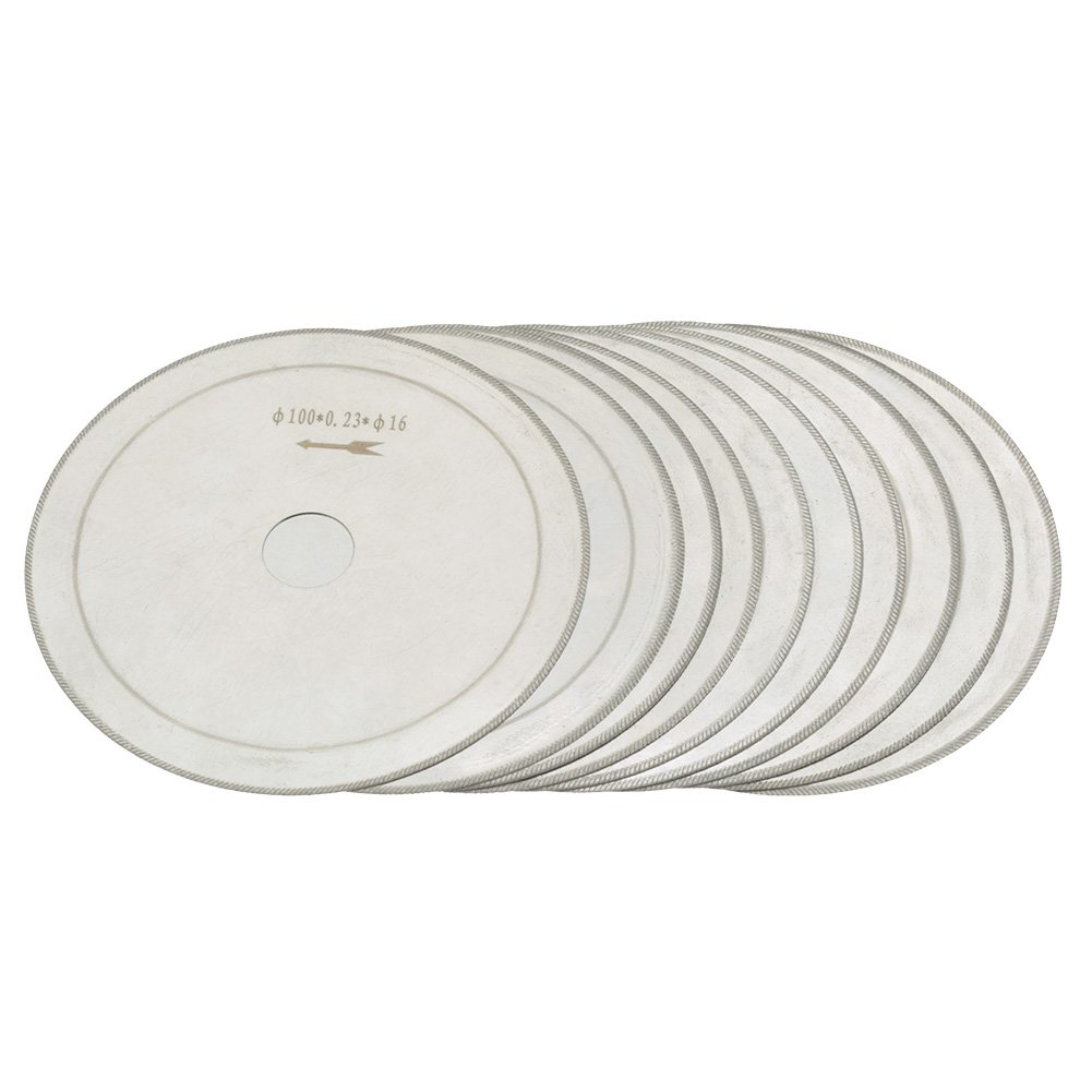 10pcs Ultra Thin Diamond Saw Blades 100mm - Lapidary Jewelry Cutting Blades for Angle Grinder & Tile Saw - Perfect for Porcelain Tiles, Granite, Marble Cutting - DIY Gems, Stone, Ceramic Projects