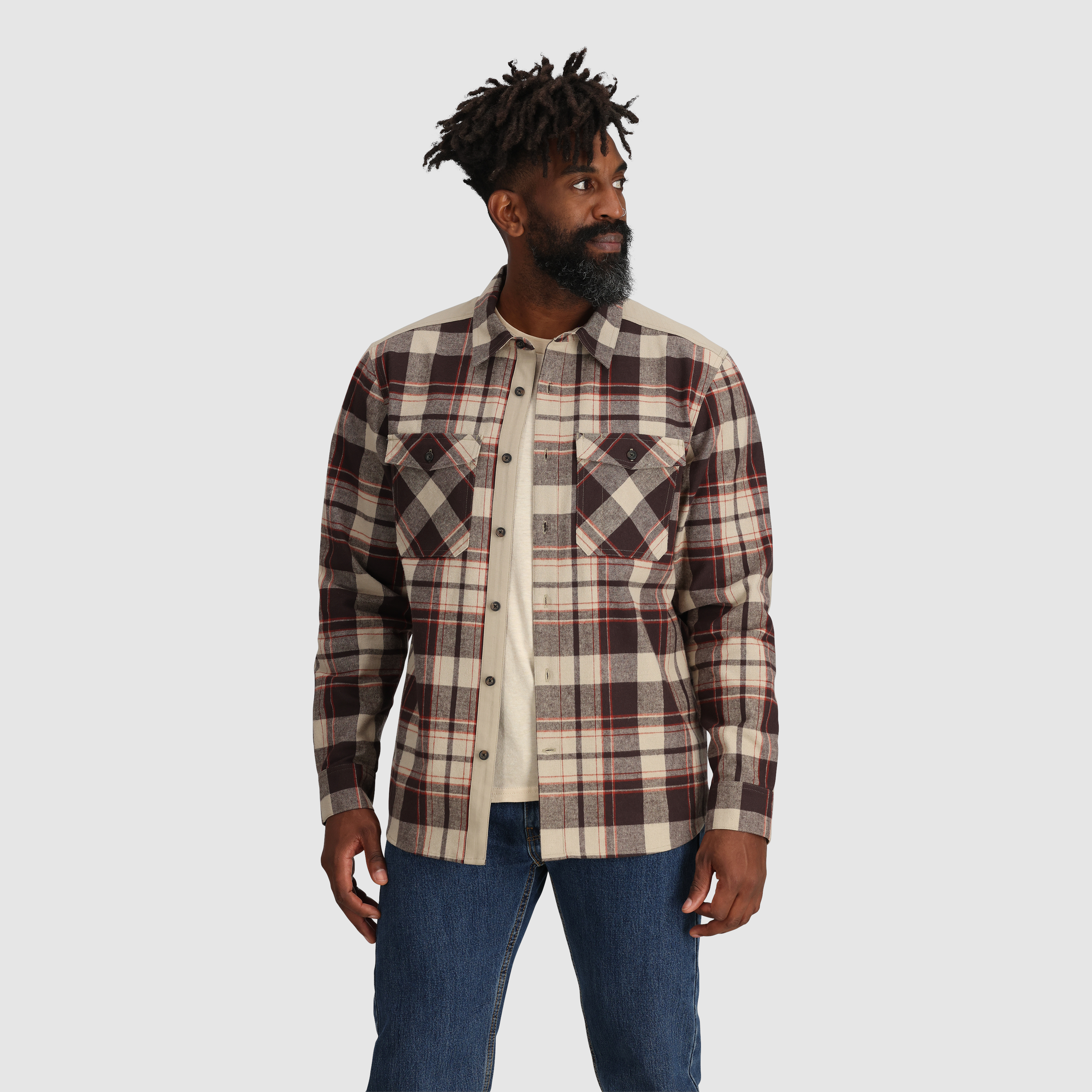 Men's Wallingford Flannel Shirt Jacket - Soft Plaid Button-Up Shirt for Casual Wear & Outdoor Activities | Perfect for Fall, Winter & Layering