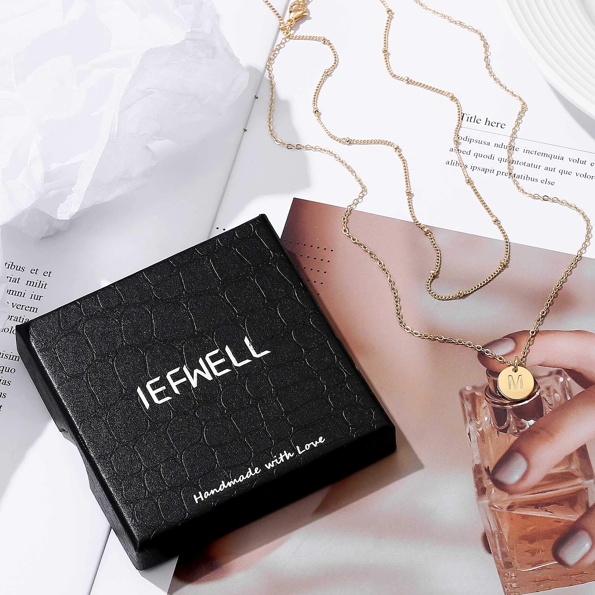 Personalized Initial Necklaces for Women & Girls - Gold, Silver, Rose Gold Double-Sided Engraved Hammered Coin Pendant, Layered Jewelry Gift for Easter, Birthday, Christmas | Perfect for Teens, Best Friends & Special Occasions