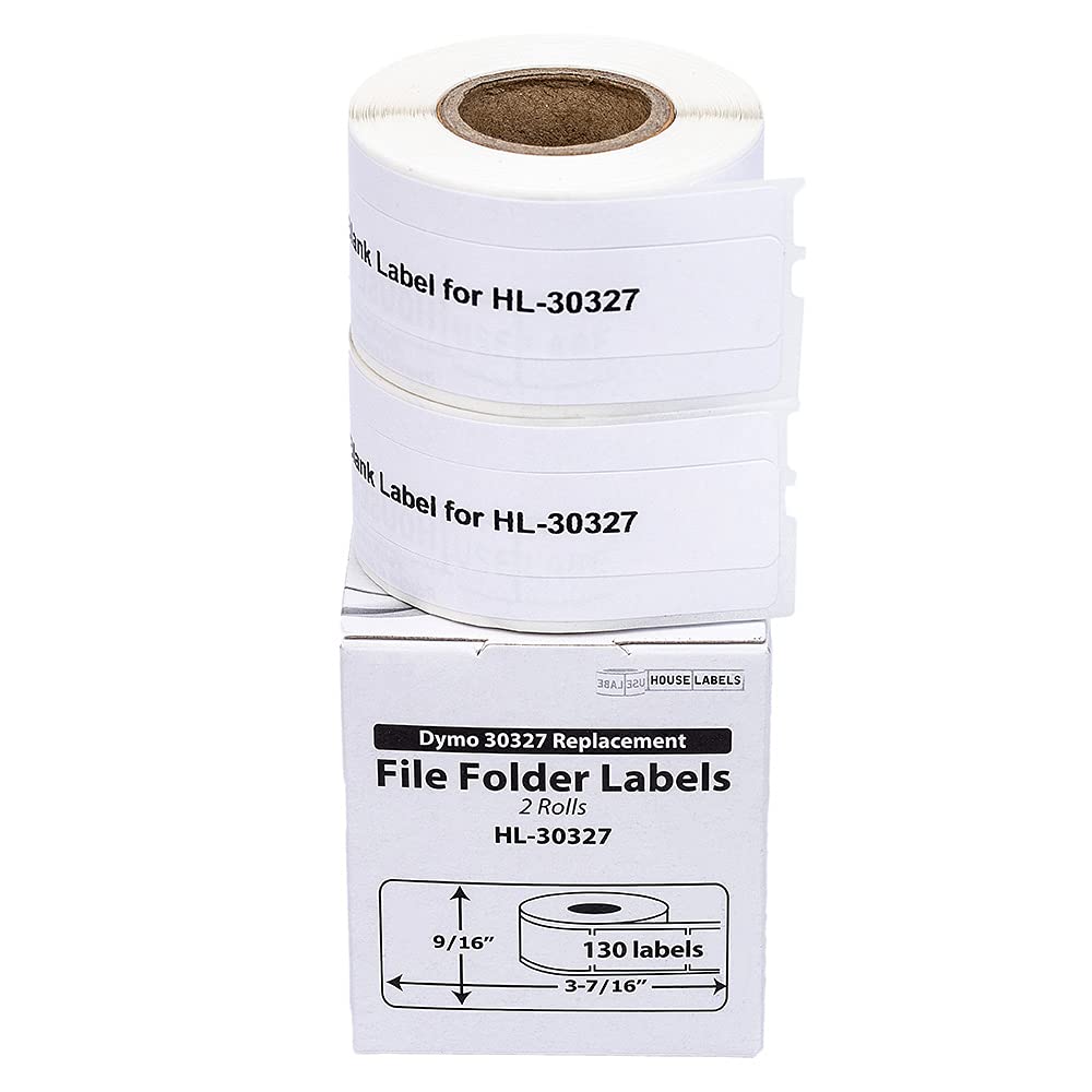 HOUSELABELS Compatible DYMO 30327 30576 File Folder Labels (9/16