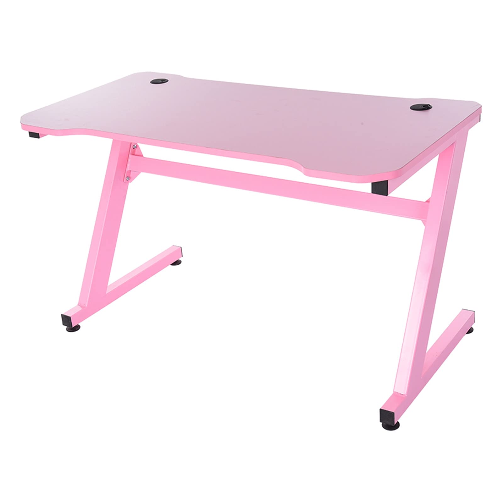 47.2 Inch Pink Gaming Desk - Ergonomic Z-Shaped Computer Table for Home Office & Gaming Workstation | Perfect for PC Gaming, Streaming & Remote Work (Pink)