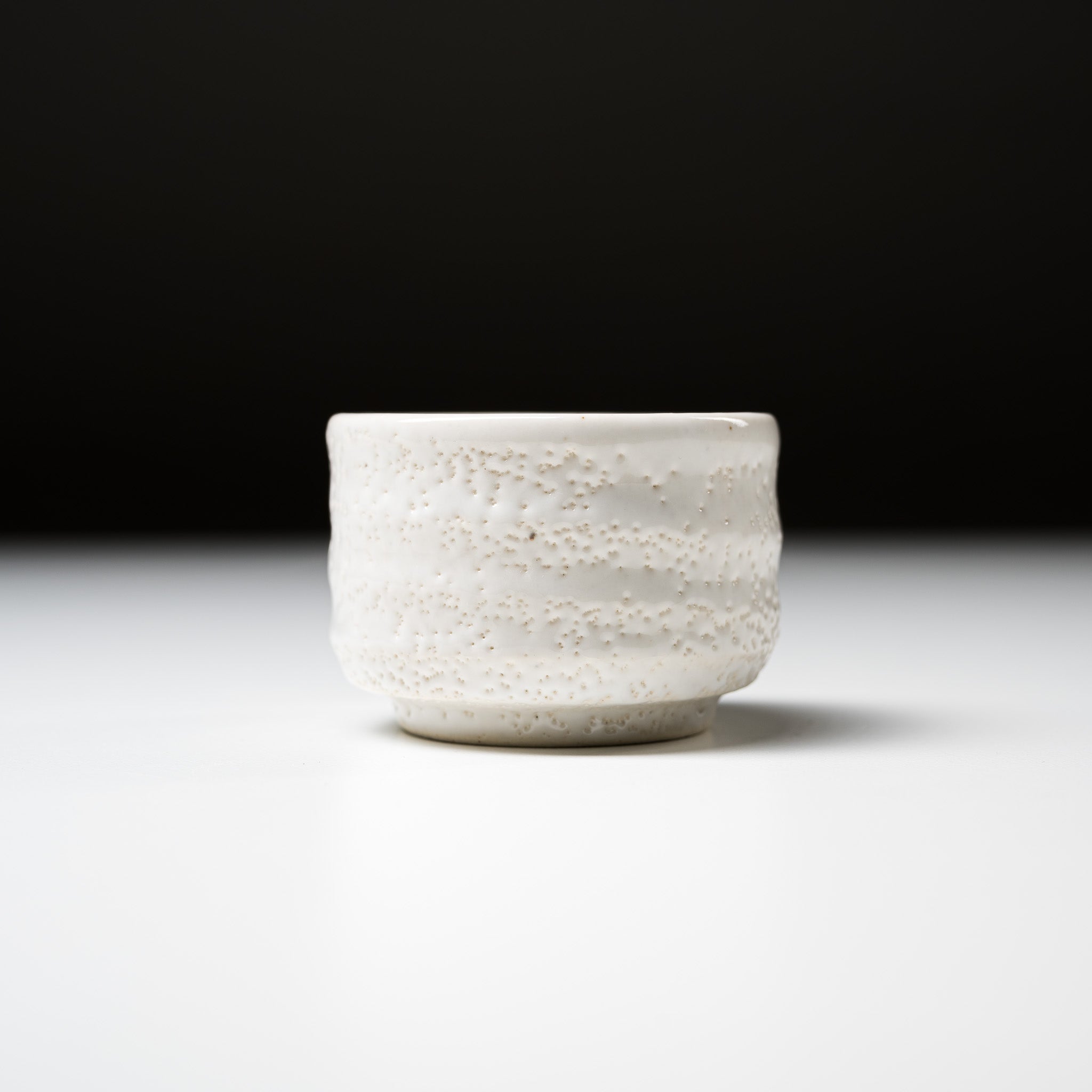 Handmade Japanese Pottery Sake Cup - White Shino Glaze Ceramic Guinomis for Sake Tasting, Tea Ceremony & Home Decor