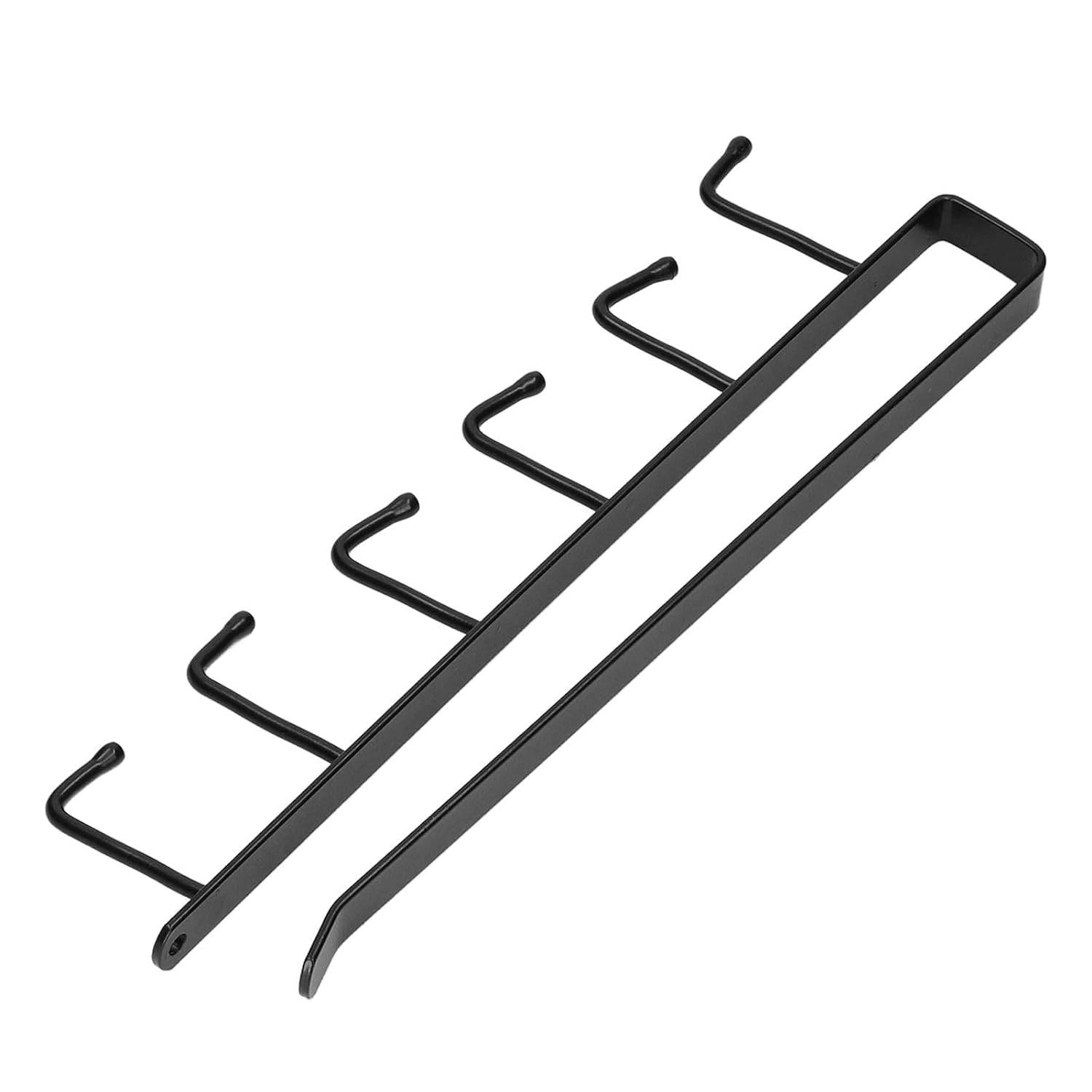 A2K Zone Under Cabinet Storage Rack with 6 Hooks - No Drill Hanging Organizer for Kitchen Utensils, Towels, Mugs, Pots & Pans - Space Saving Solution for Small Kitchens & Bathrooms (Multi Color, 1 Pack)