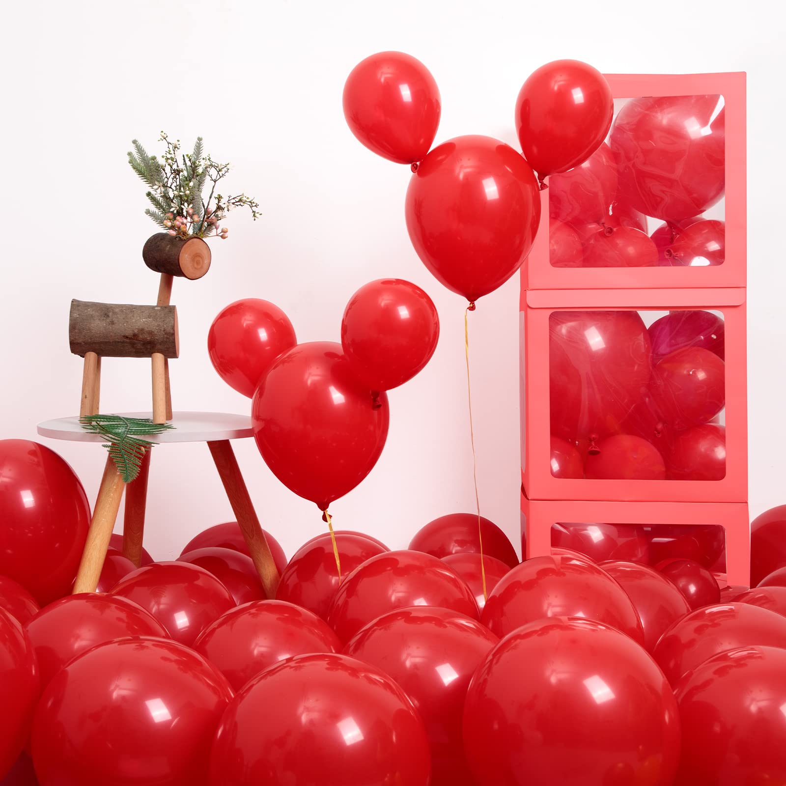 Styirl Red Balloons Arch Kit - 110 pcs 36/18/12/10/5 Inch Latex Party Balloons for Birthday, Christmas, Graduation, Gender Reveal & Baby Shower Decorations | Perfect for Indoor/Outdoor Events, Photo Backdrops & Party Decor