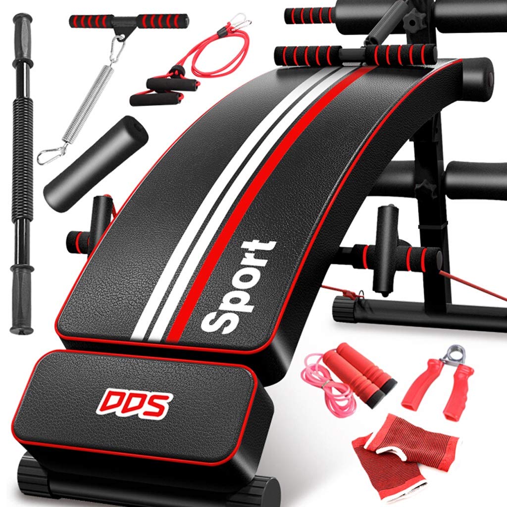 Adjustable Weight Bench for Sit-Ups & Ab Workouts - Foldable Crunch Board for Home Gym, Black | Perfect for Core Training, Strength Exercises & Fitness Routines