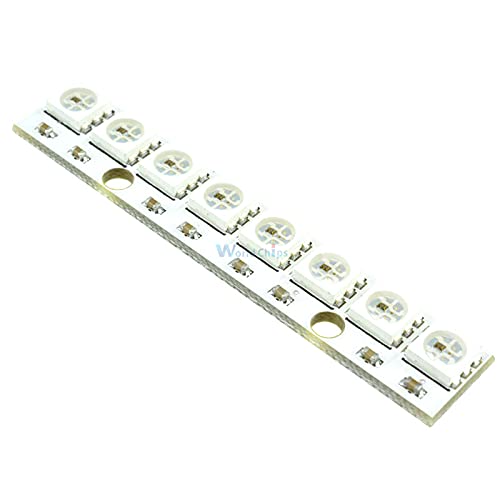 2Pcs WS2812 WS2811 5050 RGB LED Panel Module - 5V 8-Bit Addressable Rainbow LED Lights for DIY Projects, Home Decor, and Stage Lighting
