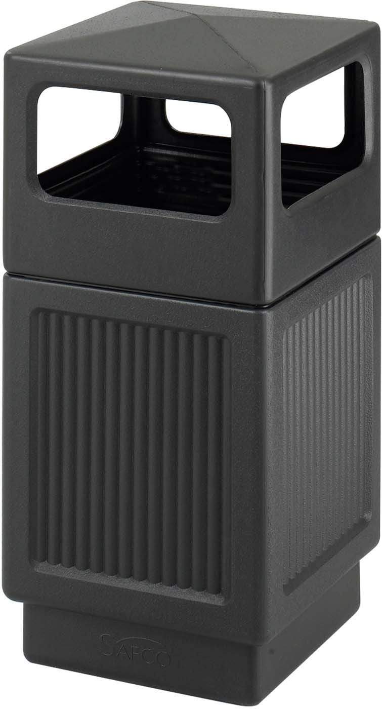 38 Gallon Recessed Panel Side Open Trash Can for Indoor & Outdoor Use - Perfect for Kitchens, Garages, and Patios