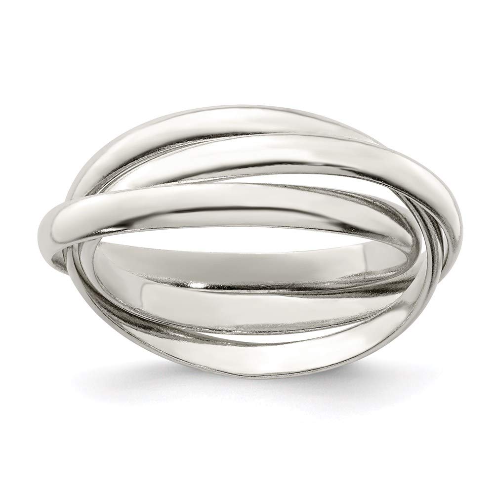 925 Sterling Silver Triple Intertwining Ring for Women - Elegant Stackable Band Jewelry Gift for Her - Perfect for Anniversaries, Valentine's Day & Special Occasions