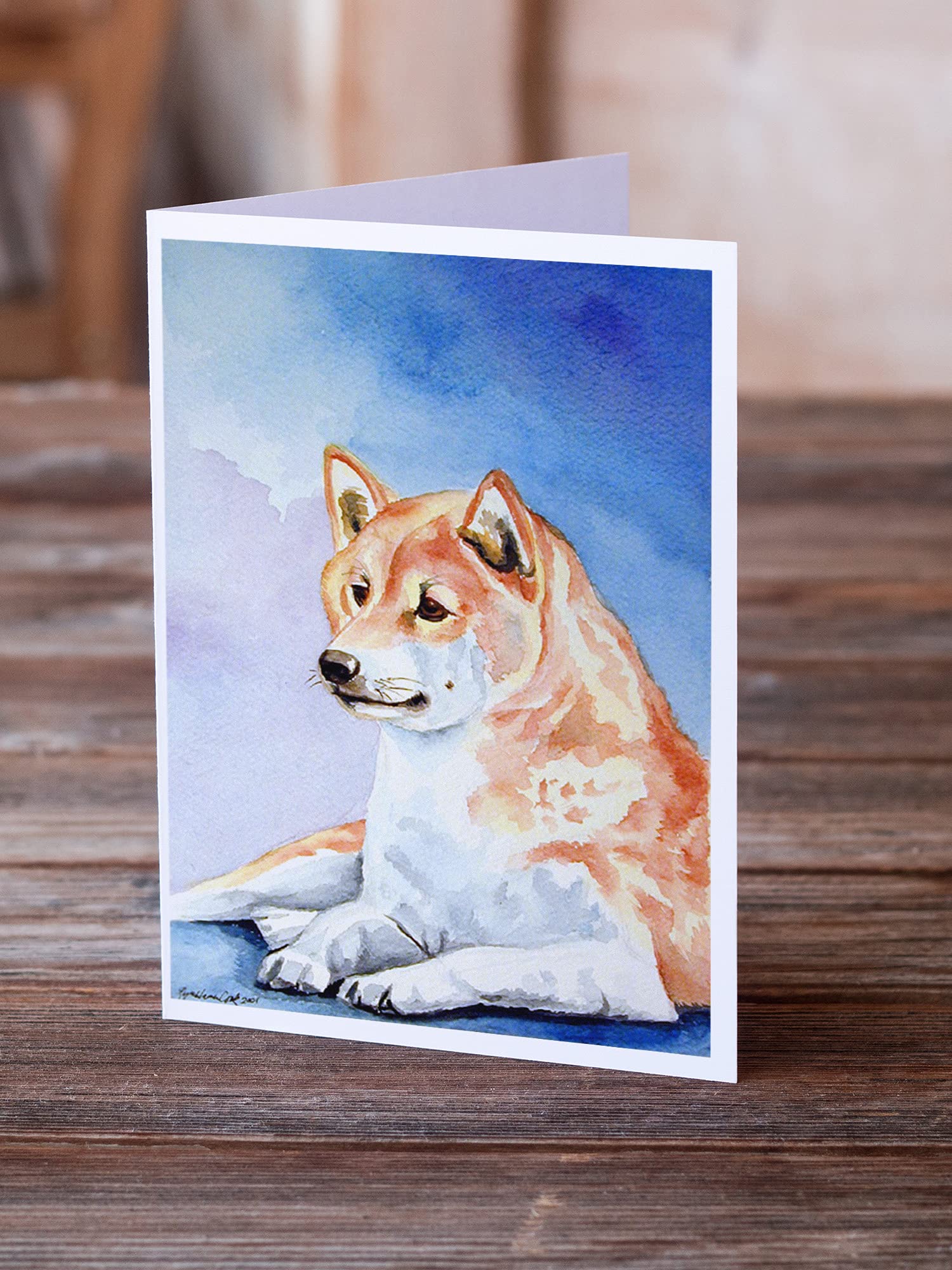 Shiba Inu Greeting Cards - Pack of 8 Blank A7 Note Cards (5x7 Inches) with Envelopes | Cute Japanese Dog Design | Perfect for Birthday Wishes, Thank You Notes & Special Occasions