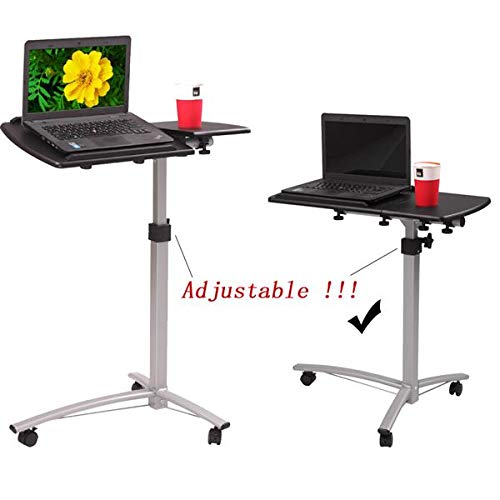 Adjustable Height Home Office Computer Desk - Ergonomic Standing Desk for Work & Study, Black - Perfect for Small Spaces & Remote Work