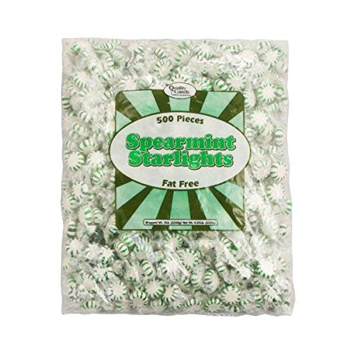 Premium Spearmint Starlight Hard Candies - 5lb Bulk Bag | Old-Fashioned Mint Candy for Office, Parties & Gift Baskets | Quality Candy Company