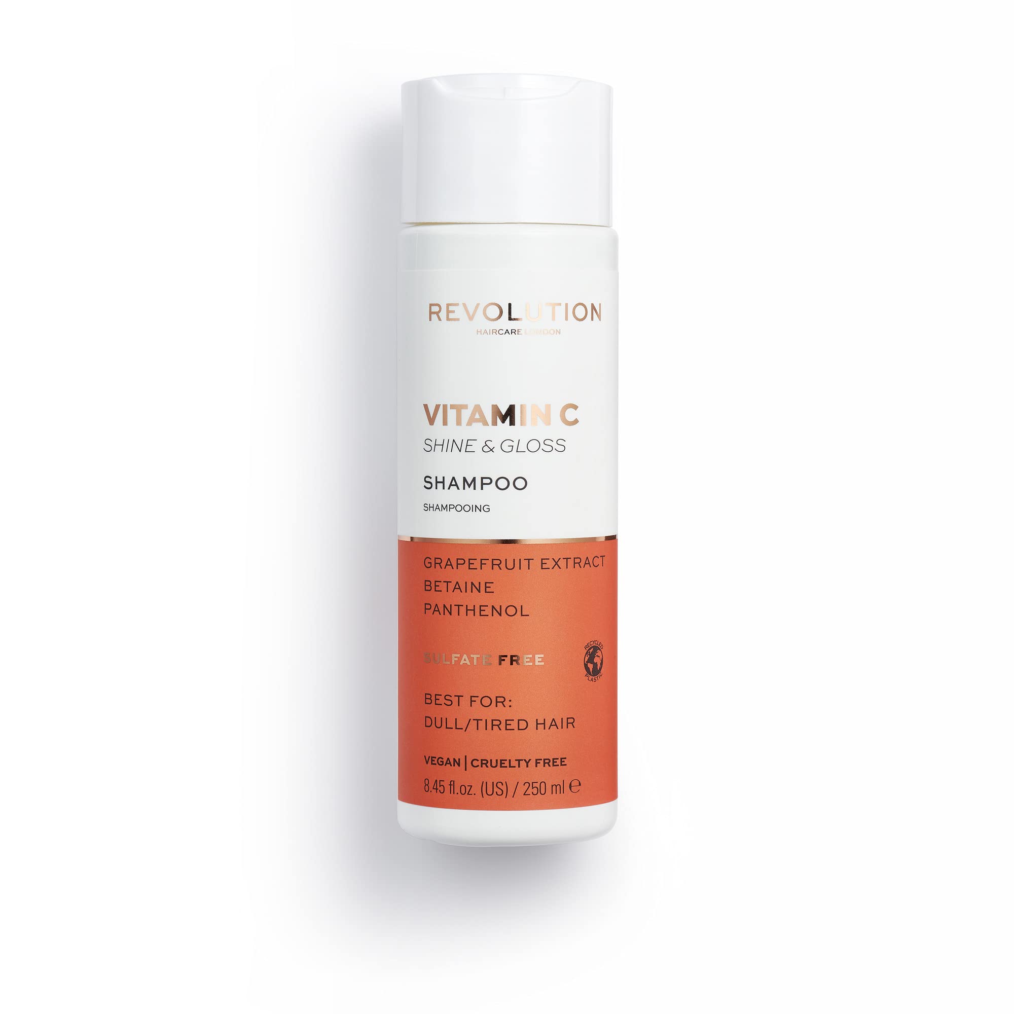 Makeup Revolution Vitamin C Shine & Gloss Shampoo for Dull Hair - Brightening & Hydrating Hair Care with Antioxidants | Perfect for Dry, Damaged Hair & Color-Treated Locks | Salon-Quality Shine at Home