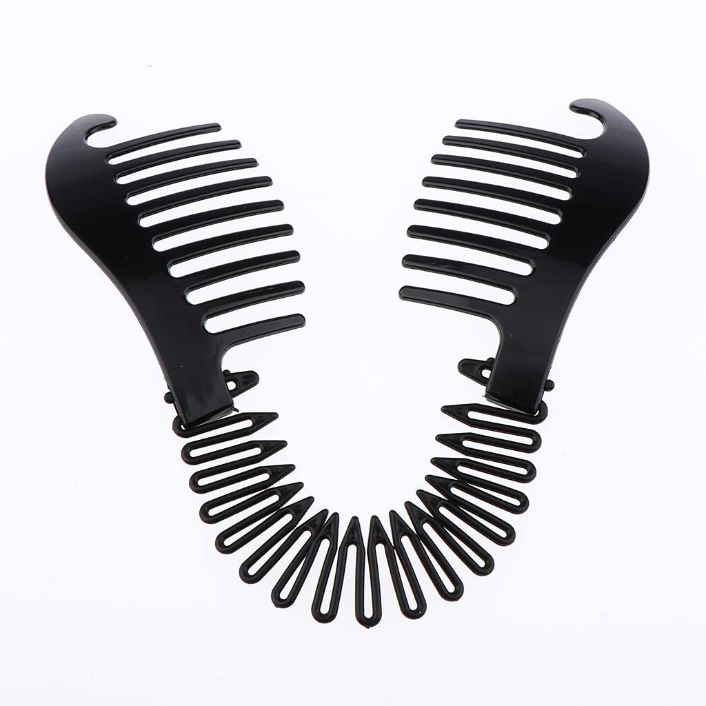 LOSA 3-Piece Hair Styling Clip Set - Bun Donut, Twist & Ponytail Maker Accessories (Black) - Perfect for Updos, Braids & Everyday Hairstyles