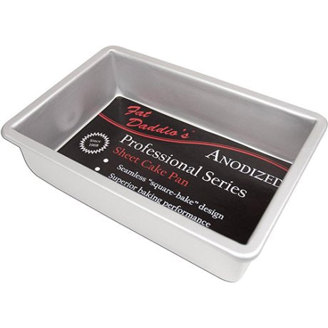Fat Daddio's 9x13x3 Inch Rectangular Aluminum Cake Pan - Heavy Duty Baking Sheet for Cakes, Brownies & Bars - Perfect for Home Baking, Parties & Professional Kitchens