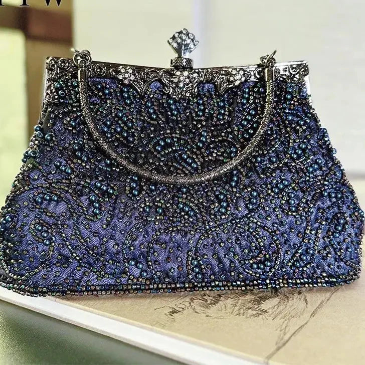 Elegant Evening Bag for Women - Clutch Purse with Rhinestone Decor - Perfect for Parties, Weddings & Special Occasions