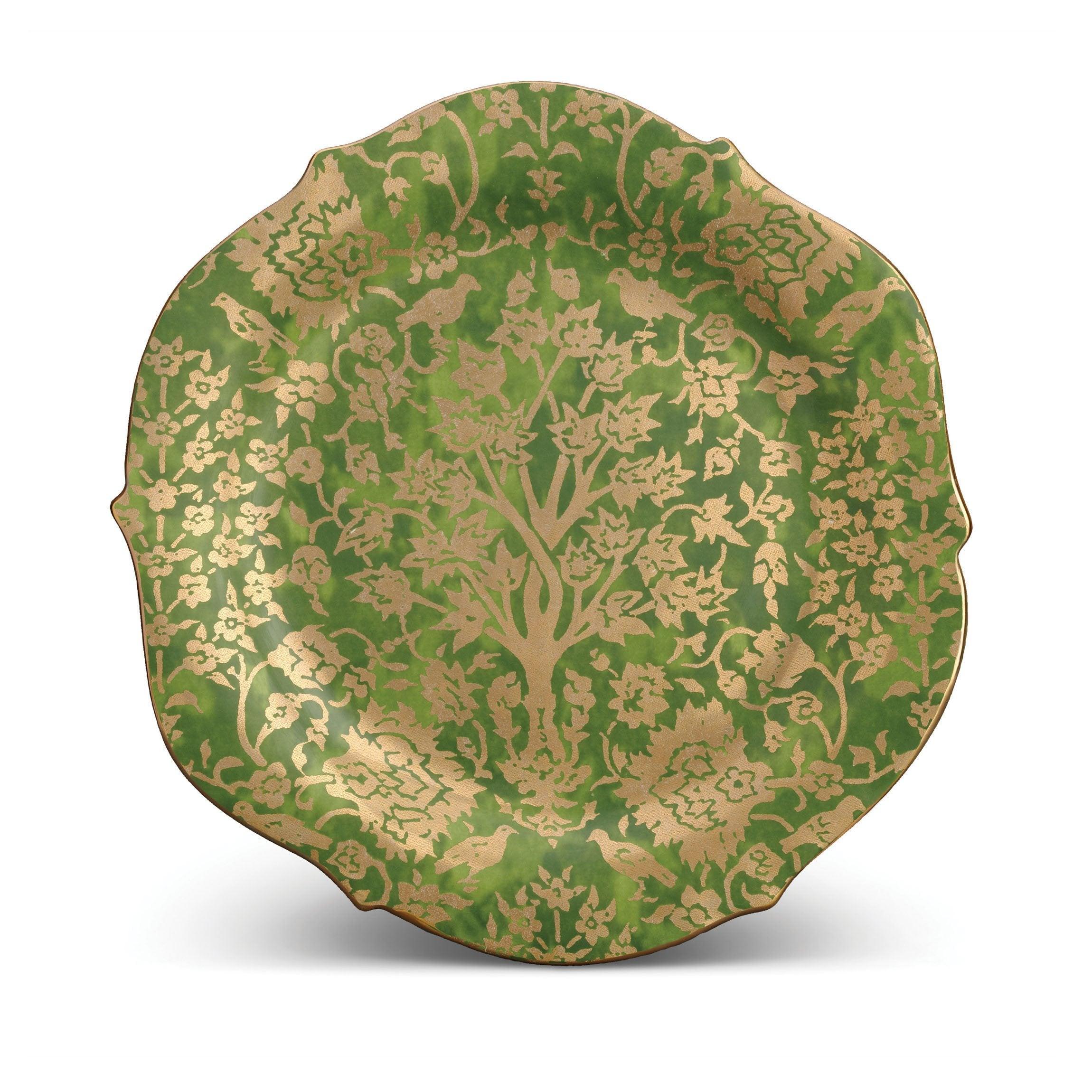 Fortuny Alberelli Round Serving Platter - Large Decorative Tray for Dining, Entertaining & Home Decor | Elegant Party, Wedding & Holiday Tableware