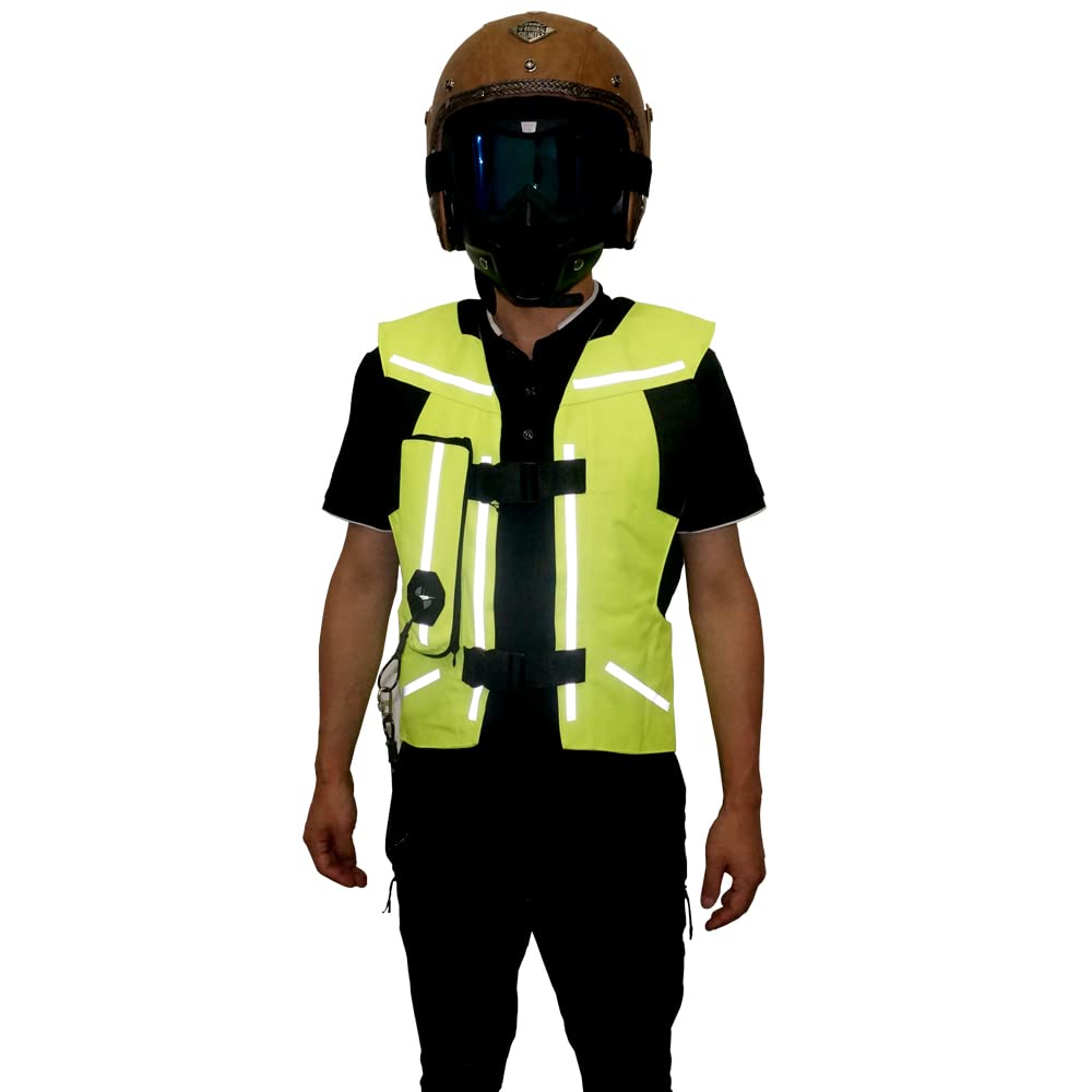 Professional Motorcycle Airbag Vest - Advanced Moto Racing & Motocross Protective Gear with Reflective Safety for Riders - Perfect for Track Racing, Off-Road Adventures & Urban Commuting