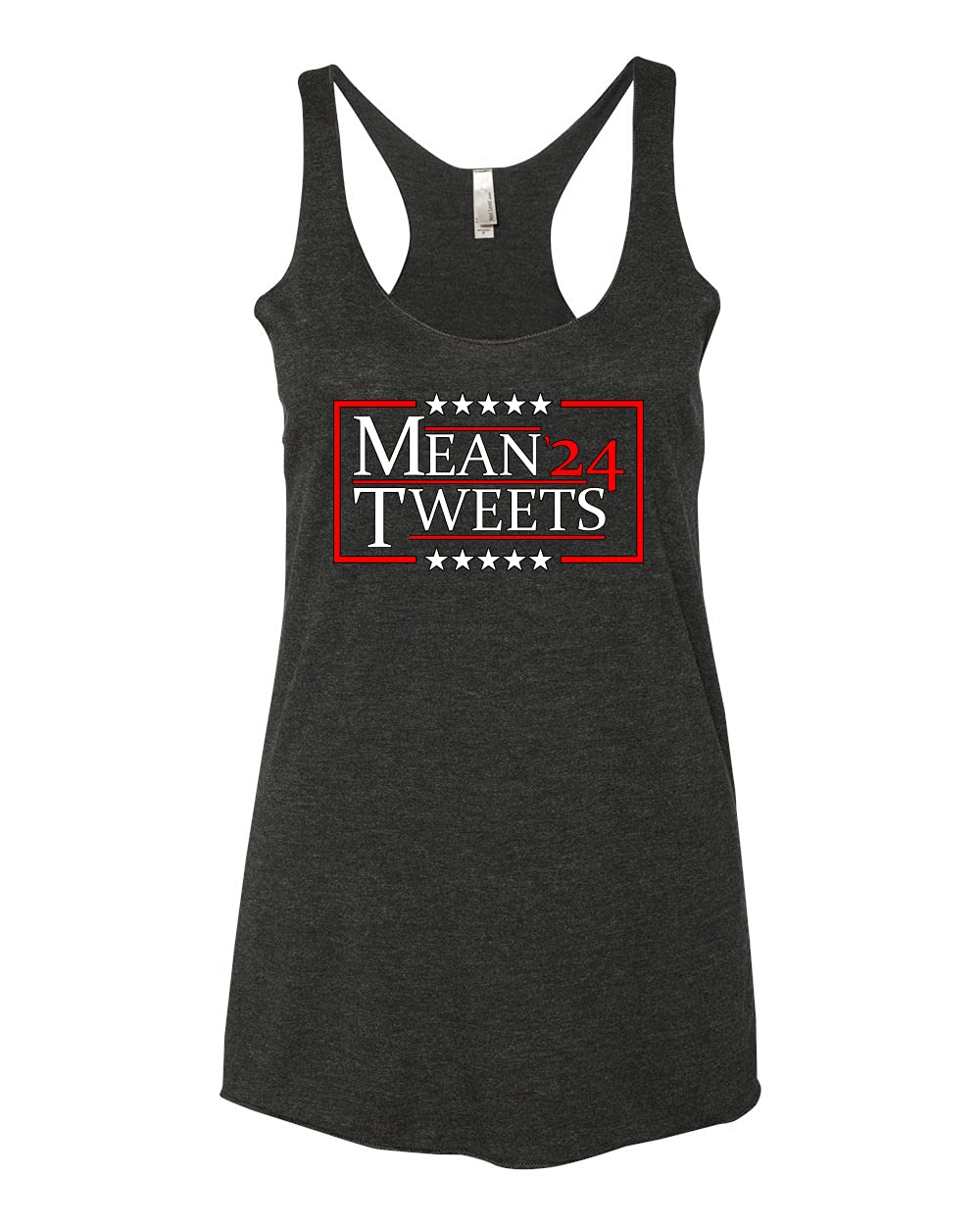 2024 MAGA Mean Tweets Political Tri-Blend Racerback Tank Top - Comfortable & Stylish for Rallies, Protests & Patriotic Events