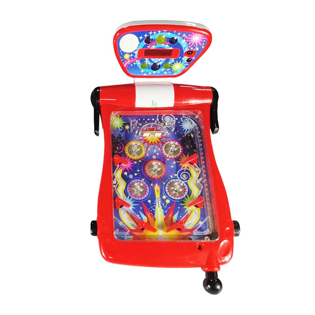 BAMBIX Mini Pinball Game Machine - Retro Arcade Tabletop Game for Kids & Adults, Portable Desktop Pinball Toy with Classic Action for Family Fun, Birthday Parties & Office Entertainment
