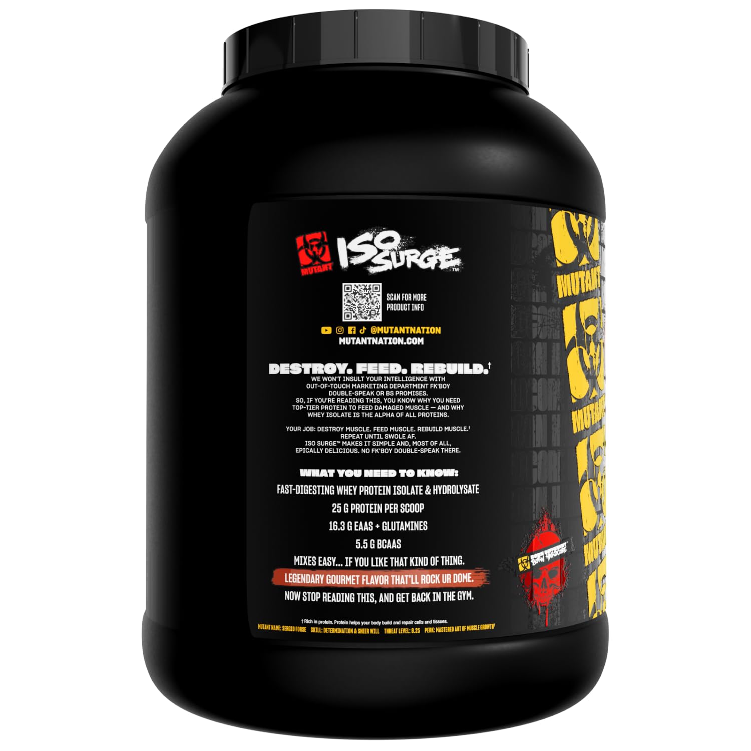 Mutant ISO Surge Whey Protein Isolate Powder - Fast Muscle Recovery & Growth, 5lb Peanut Butter Chocolate Flavor - Ideal for Post-Workout, Bulking & Strength Training