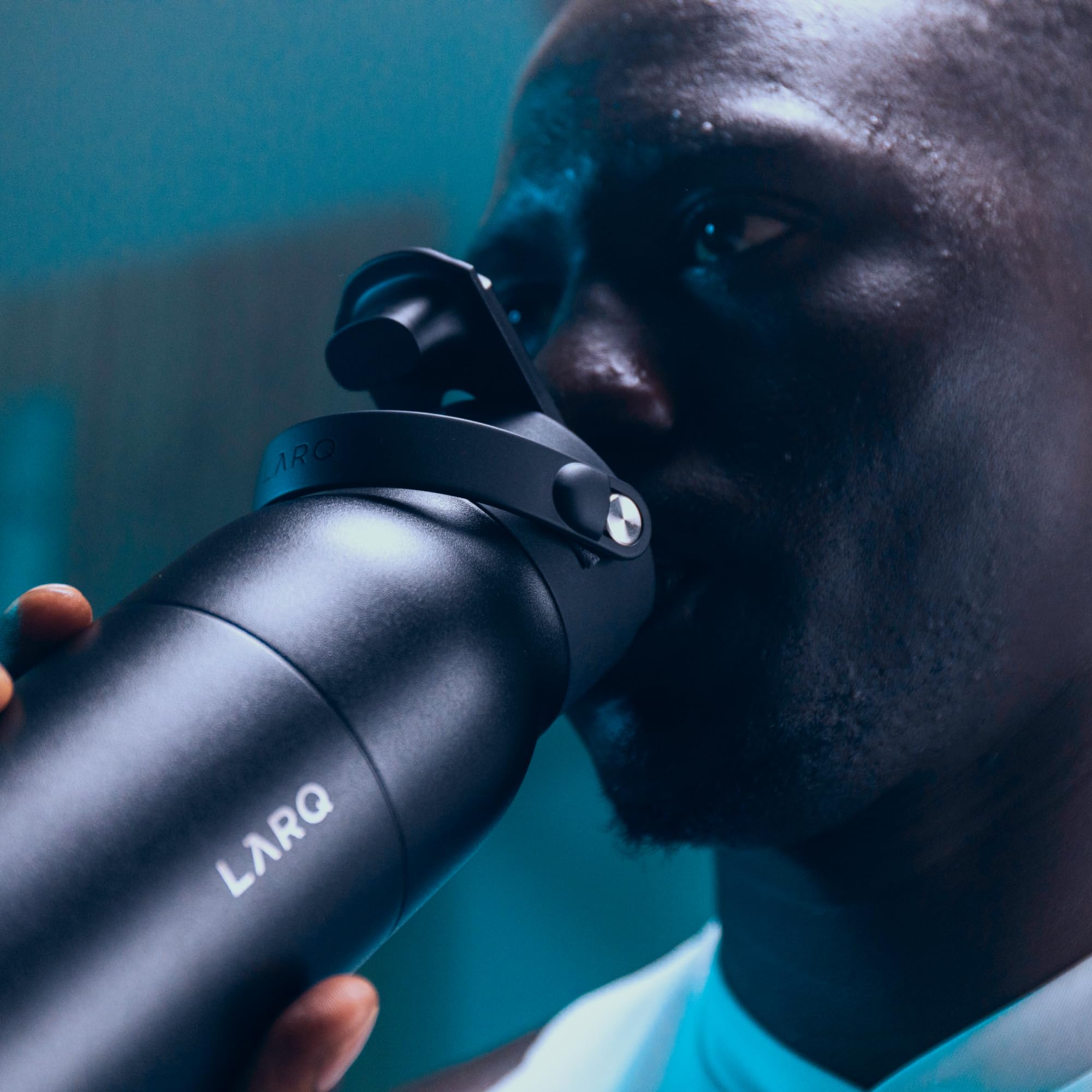 LARQ Bottle PureVis 2 - UV Water Purifier Self-Cleaning Stainless Steel Water Bottle with Hydration Tracking App, Filter Straw & Detachable Handle | Double-Wall Insulated for Hiking, Gym & Travel