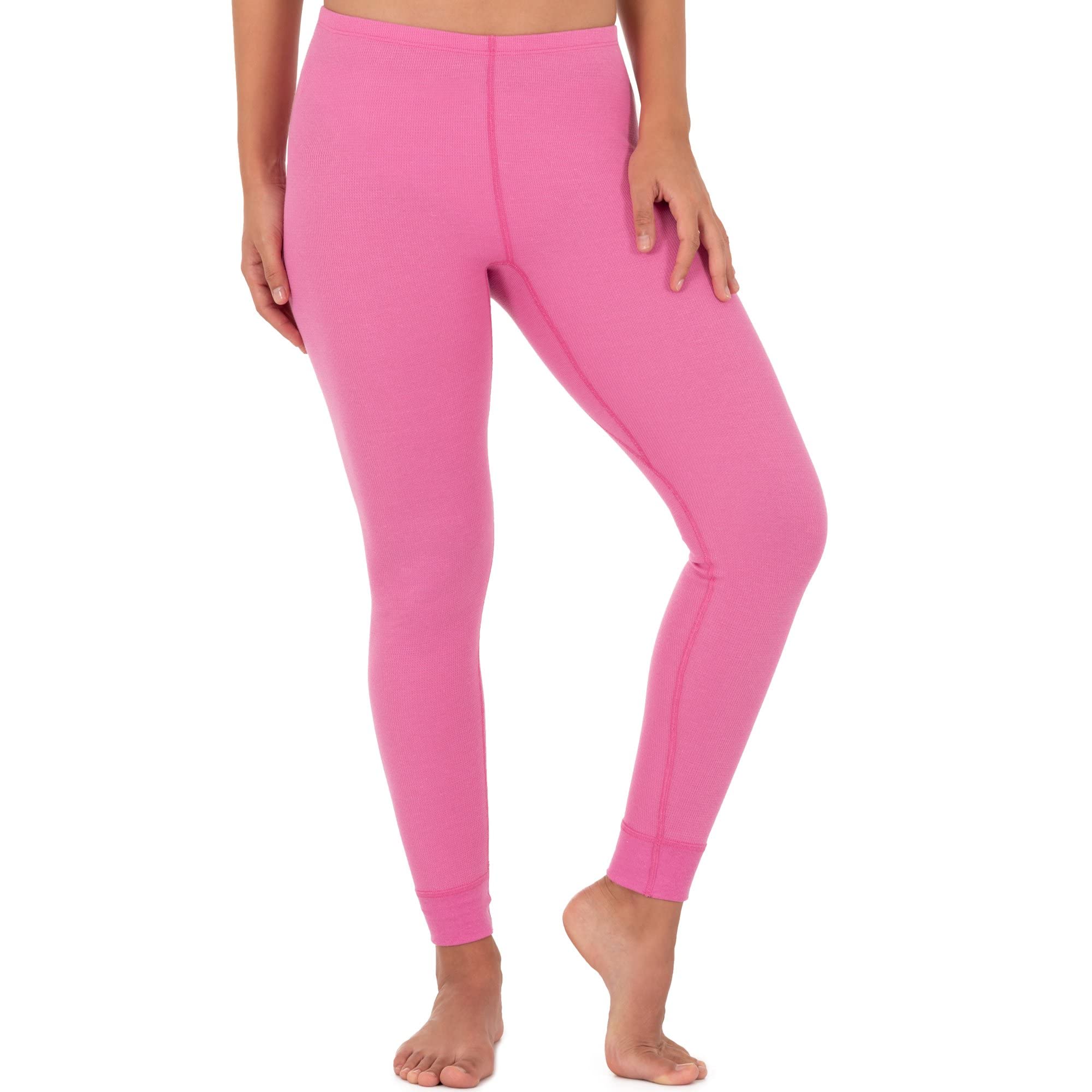 Fruit of the Loom Women's Micro Waffle Thermal Pants - Soft Fleece-Lined Winter Leggings for Cold Weather, Cozy Lounge & Outdoor Activities