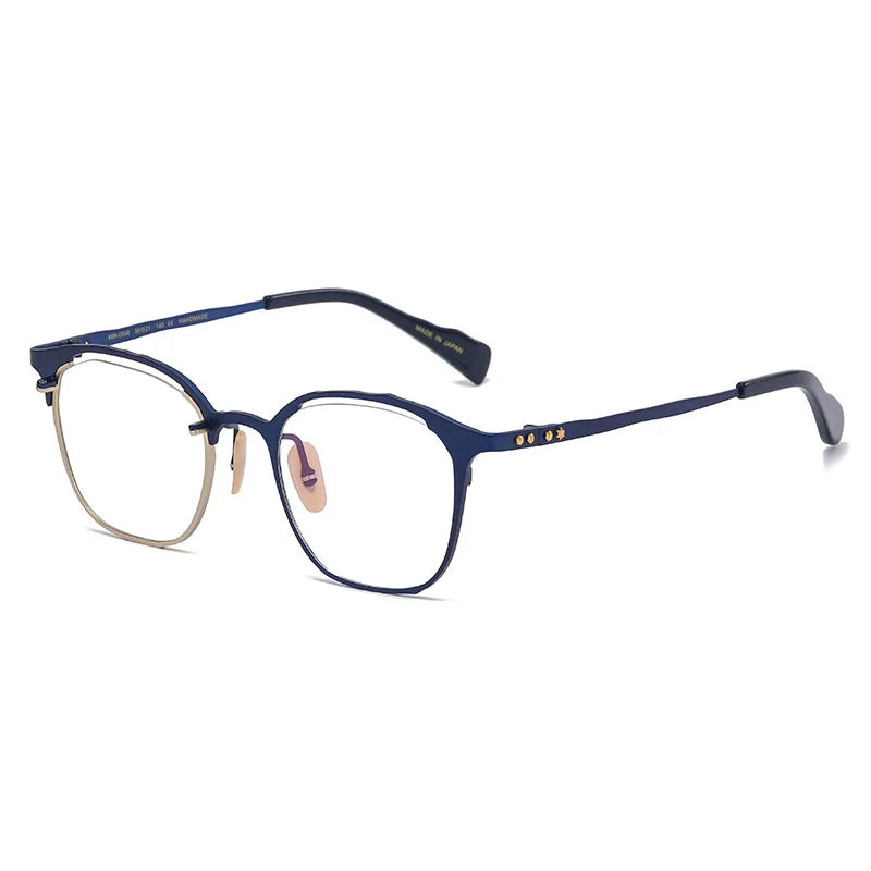 Stylish Unisex Full Rim Square Titanium Eyeglasses Frame 80056 - Lightweight & Durable for Work, Reading & Everyday Fashion