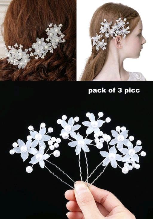 BELICIA 3-Piece Crystal Bridal Hair Accessories Set - Handmade Rhinestone Wedding Hairpins for Women, Bridesmaids & Girls (Silver) | Perfect for Weddings, Prom, Parties & Special Occasions
