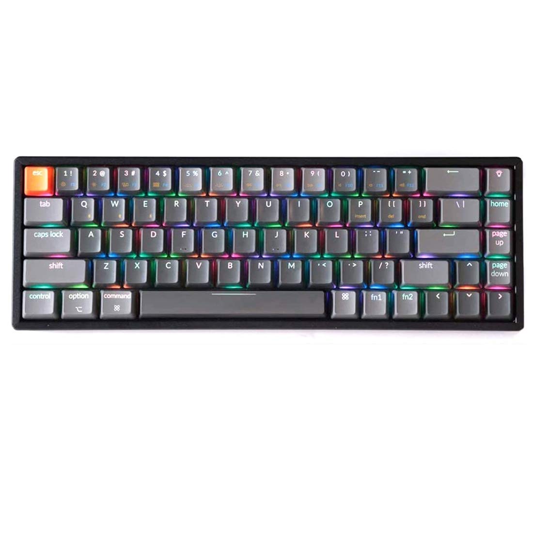 Keychron K6 Hot Swappable Wireless Bluetooth 5.1 Mechanical Keyboard - 65% Compact 68-Key RGB Backlit, Aluminum Frame, Gateron G Pro Blue Switch for Mac & Windows - Perfect for Gaming, Office & Programming