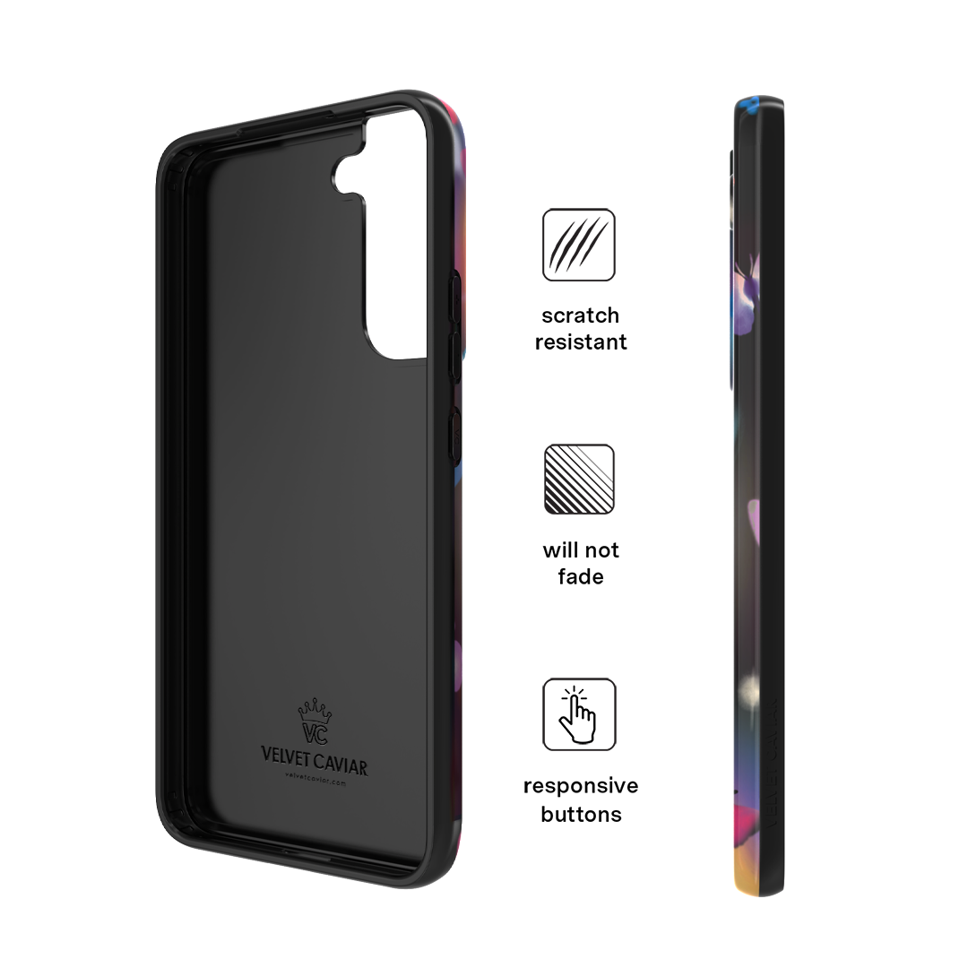 Aurora Butterfly Samsung Phone Case - Elegant Floral Design Protective Cover for Samsung Galaxy S21/S22/S23 - Perfect for Daily Use, Travel & Gift Giving