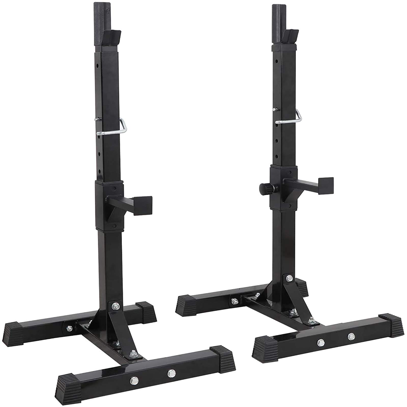 Yizc Adjustable Squat Rack & Weight Bench Press Stand for Home Gym - Multifunctional Dip Station, Barbell Rack with 440lbs Capacity - Perfect for Strength Training, CrossFit & Home Workouts
