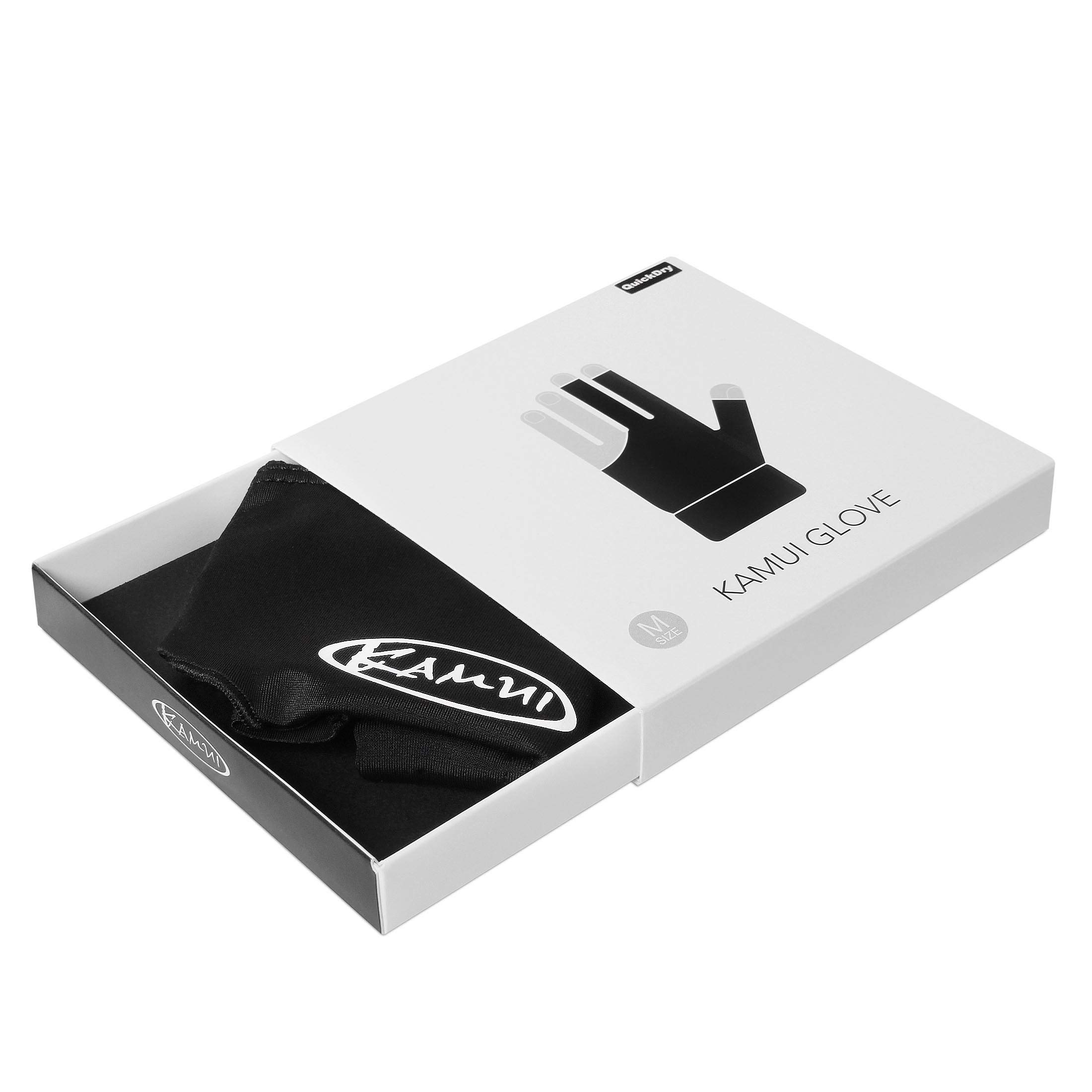 KAMUI Billiard Glove for Right Hand - Quick Dry Pool Glove - Perfect for Snooker, 8 Ball & 9 Ball Games - Enhances Grip & Comfort During Play